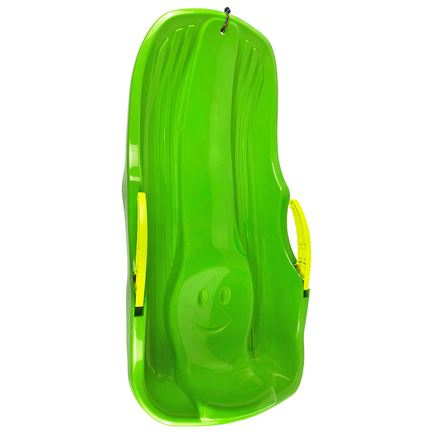 ArcticThrill Snow Sled for Kids - IcePulse Sledge - Single Rider Racer Toboggan with Pull Rope and Brake Handles; Outdoor Plastic Winter Sleigh for