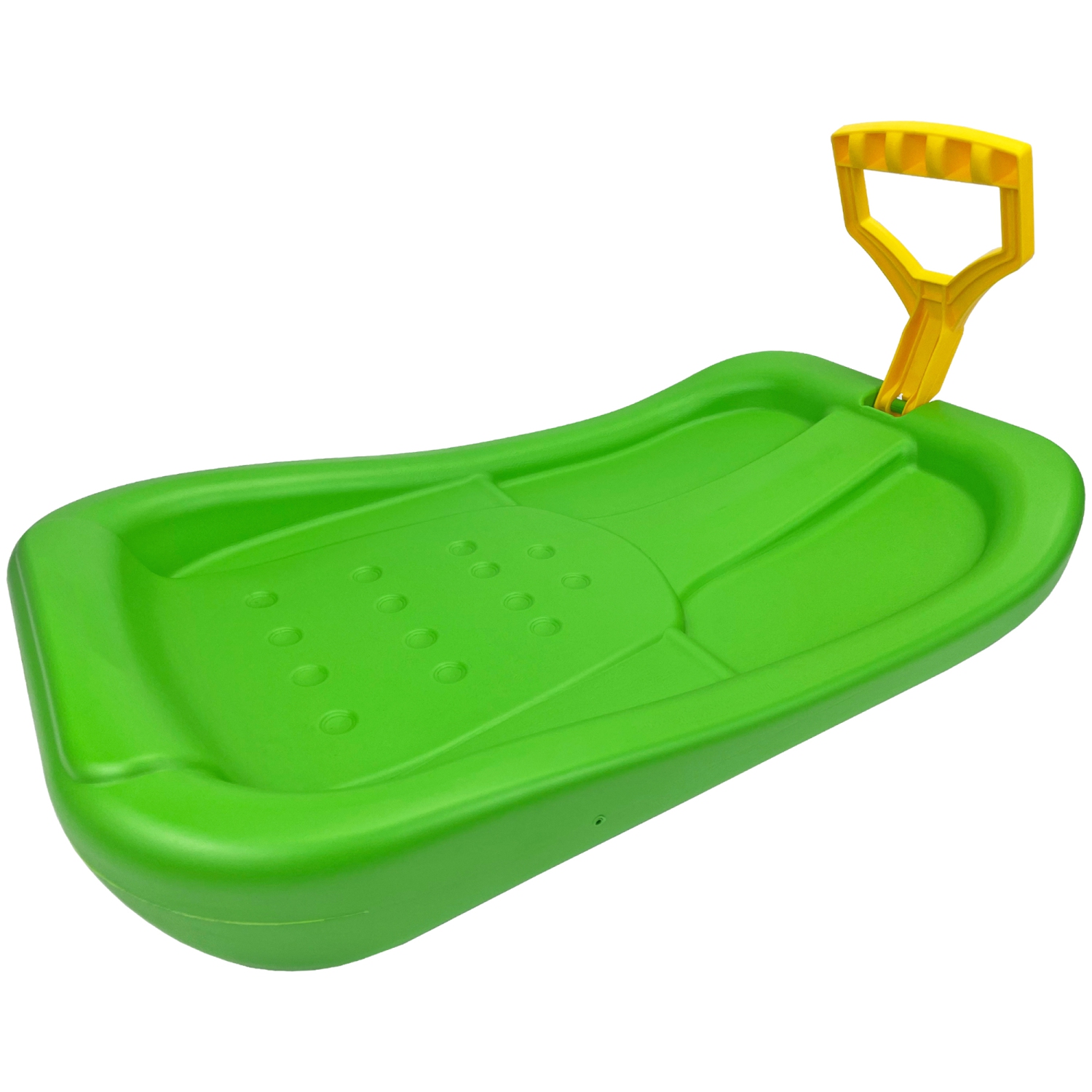 ArcticThrill Snow Sled for Kids - SnowPilot Slider - Single Rider Downhill Toboggan with Adjustable Handle; Outdoor Plastic Winter Sleigh for