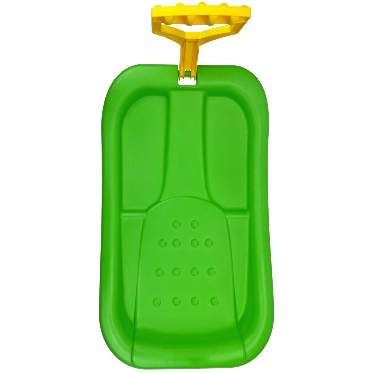 ArcticThrill Snow Sled for Kids - SnowPilot Slider - Single Rider Downhill Toboggan with Adjustable Handle; Outdoor Plastic Winter Sleigh for