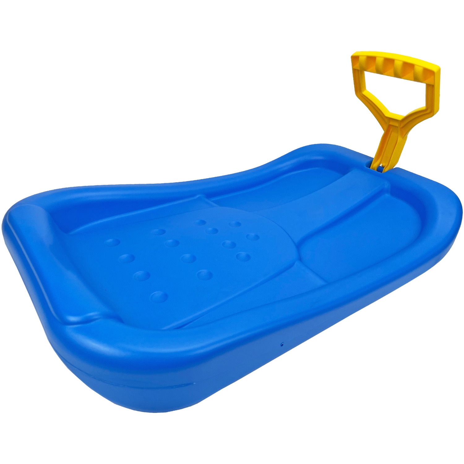 ArcticThrill Snow Sled for Kids - SnowPilot Slider - Single Rider Downhill Toboggan with Adjustable Handle; Outdoor Plastic Winter Sleigh for