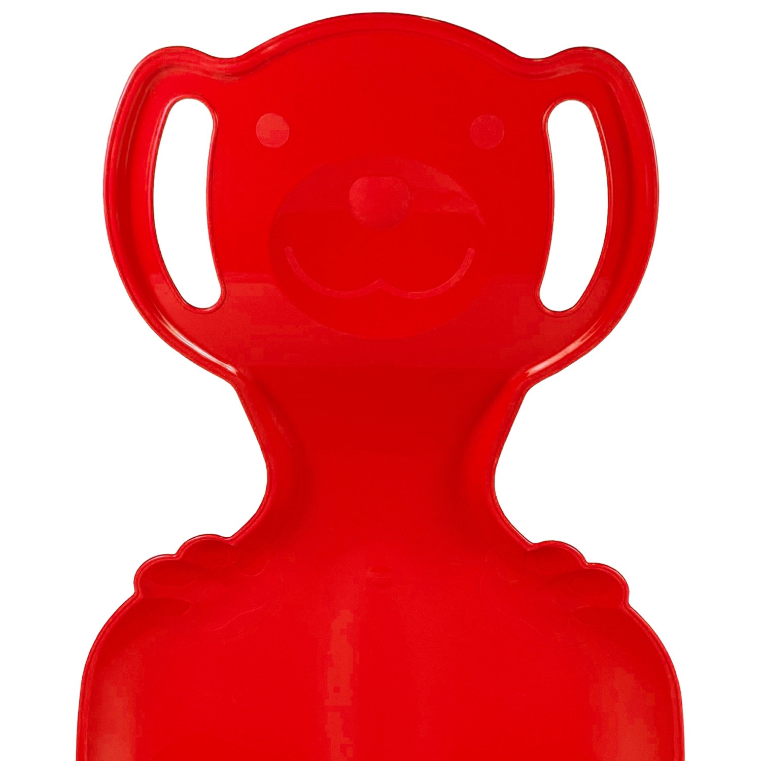 ArcticThrill Snow Sled for Kids - The Teddy Bear Slider - Single Rider Downhill Toboggan with Handles; Outdoor Plastic Winter Sleigh for Toddlers &