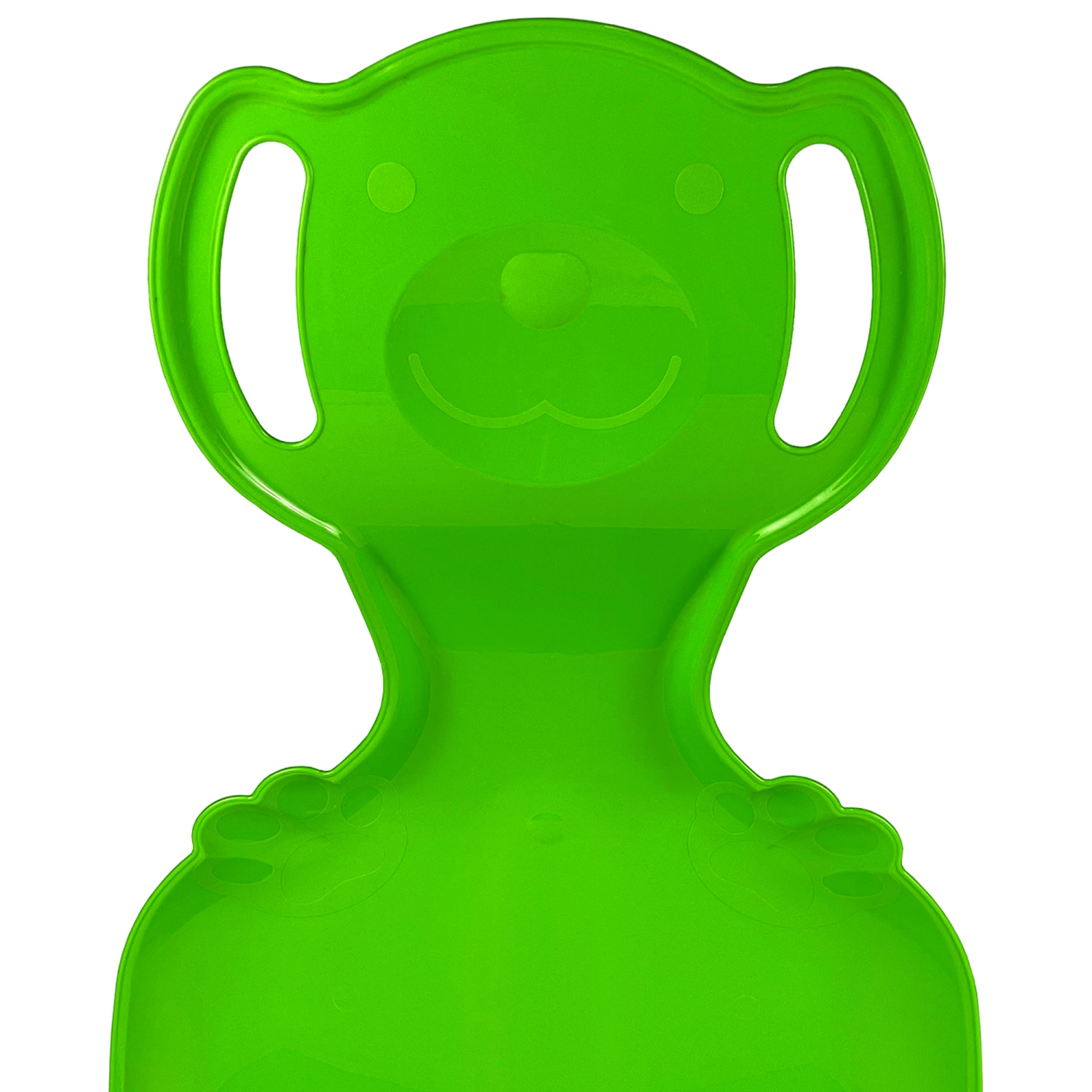 ArcticThrill Snow Sled for Kids - The Teddy Bear Slider - Single Rider Downhill Toboggan with Handles; Outdoor Plastic Winter Sleigh for Toddlers &