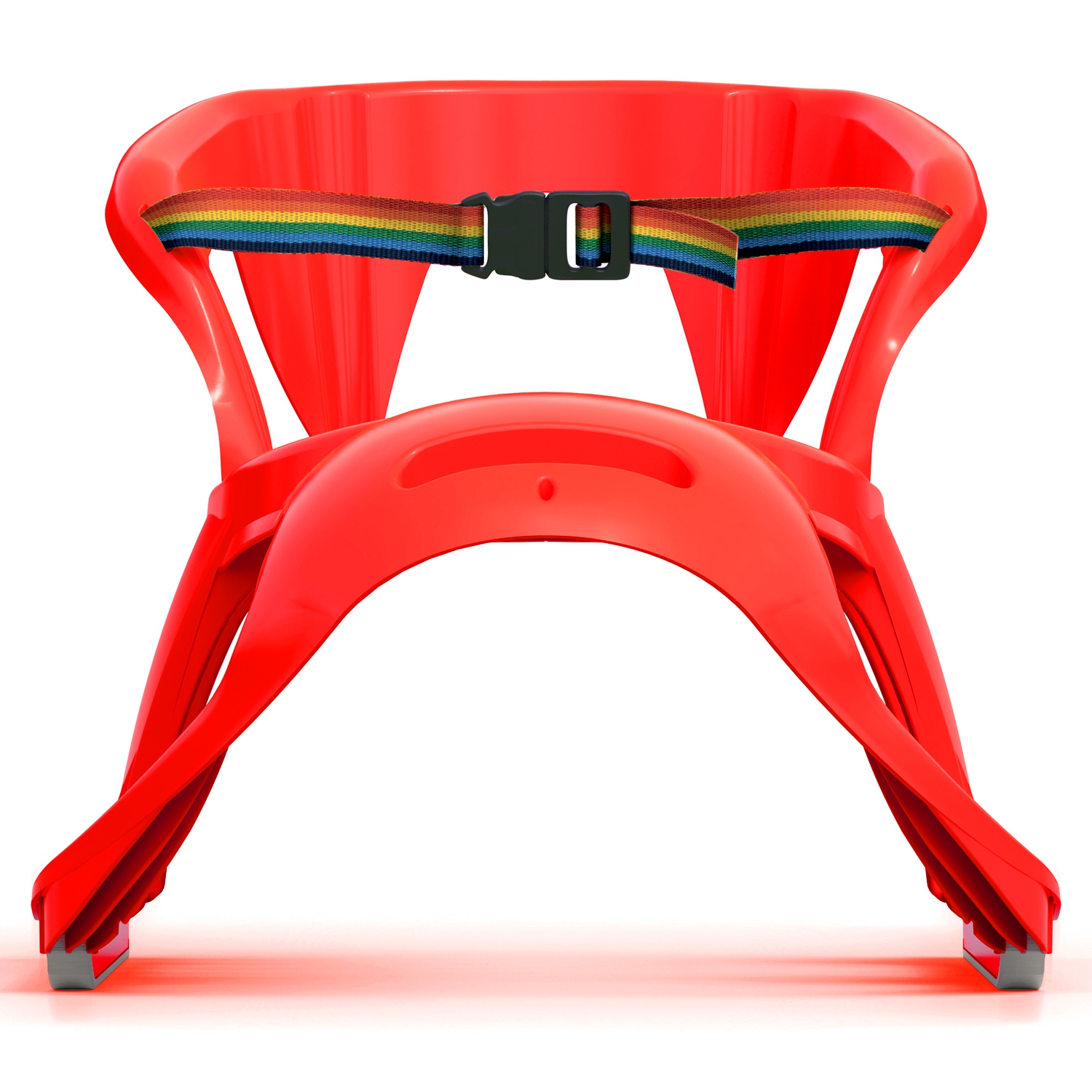 ArcticThrill Snow Sled for Kids - SnowCruise Sledge - Toboggan with Pull Rope, Backrest and Safety Belt; Outdoor Plastic Winter Sleigh for Toddlers &