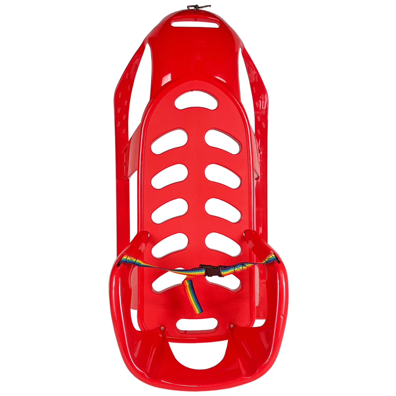 ArcticThrill Snow Sled for Kids - SnowCruise Sledge - Toboggan with Pull Rope, Backrest and Safety Belt; Outdoor Plastic Winter Sleigh for Toddlers &