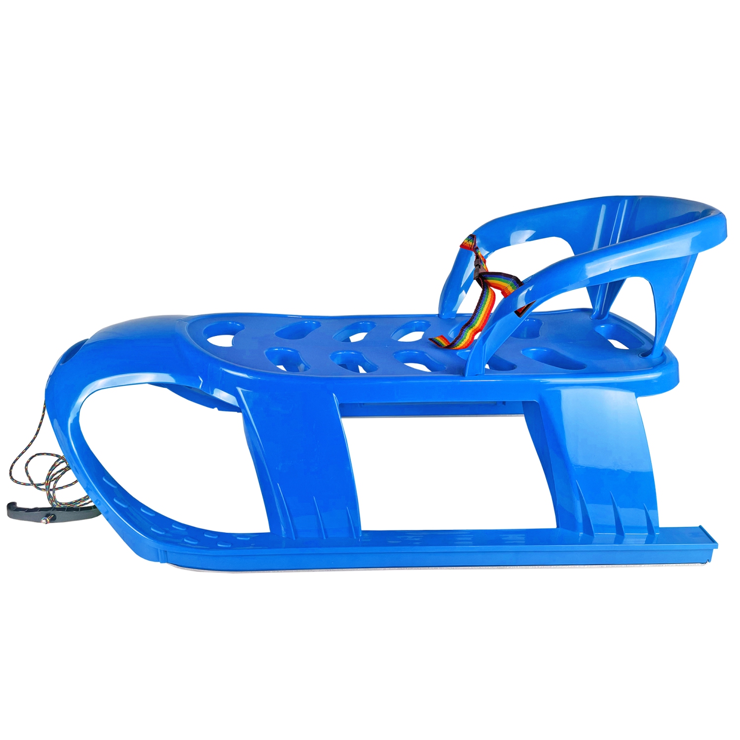 Luge de neige ArcticThrill pour enfants - luge SnowCruise - toboggan avec corde à tirer, dossier et ceinture de sécurité; traîneau d'hiver en