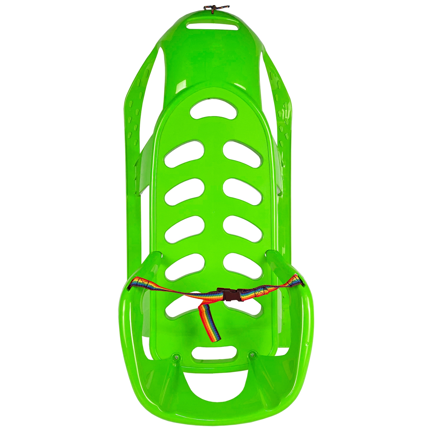 ArcticThrill Snow Sled for Kids - SnowCruise Sledge - Toboggan with Pull Rope, Backrest and Safety Belt; Outdoor Plastic Winter Sleigh for Toddlers &