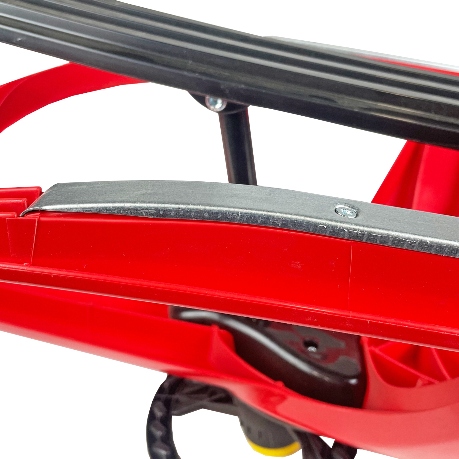 ArcticThrill Snow Sled for Kids - SnowRush Sledge - Single Rider Racer Toboggan with Pull Rope and Steering Wheel; Outdoor Plastic Winter Sleigh for