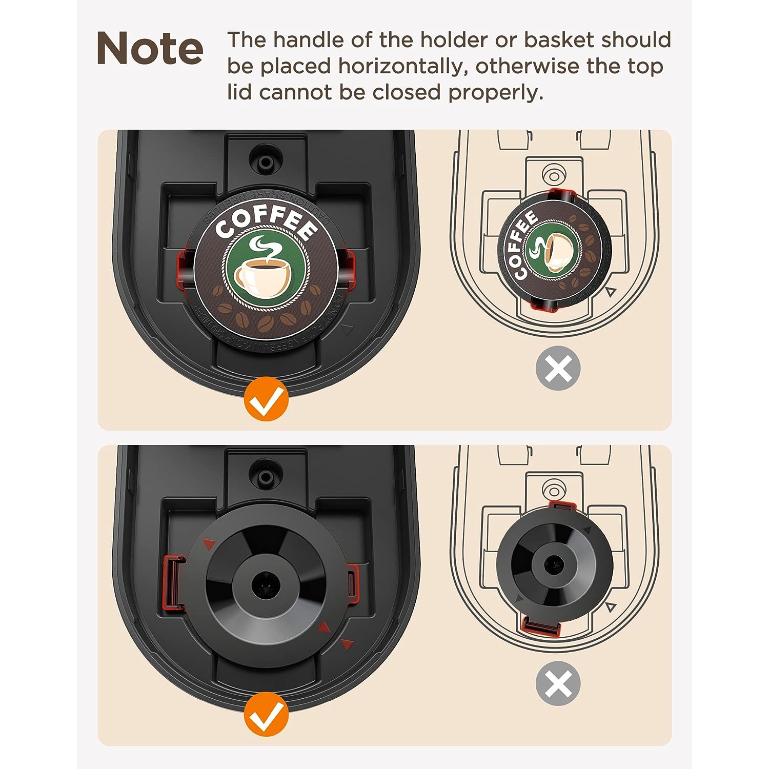 Strak Mini Coffee Maker Single Serve, Instant One Cup for K Cup & Ground Coffee