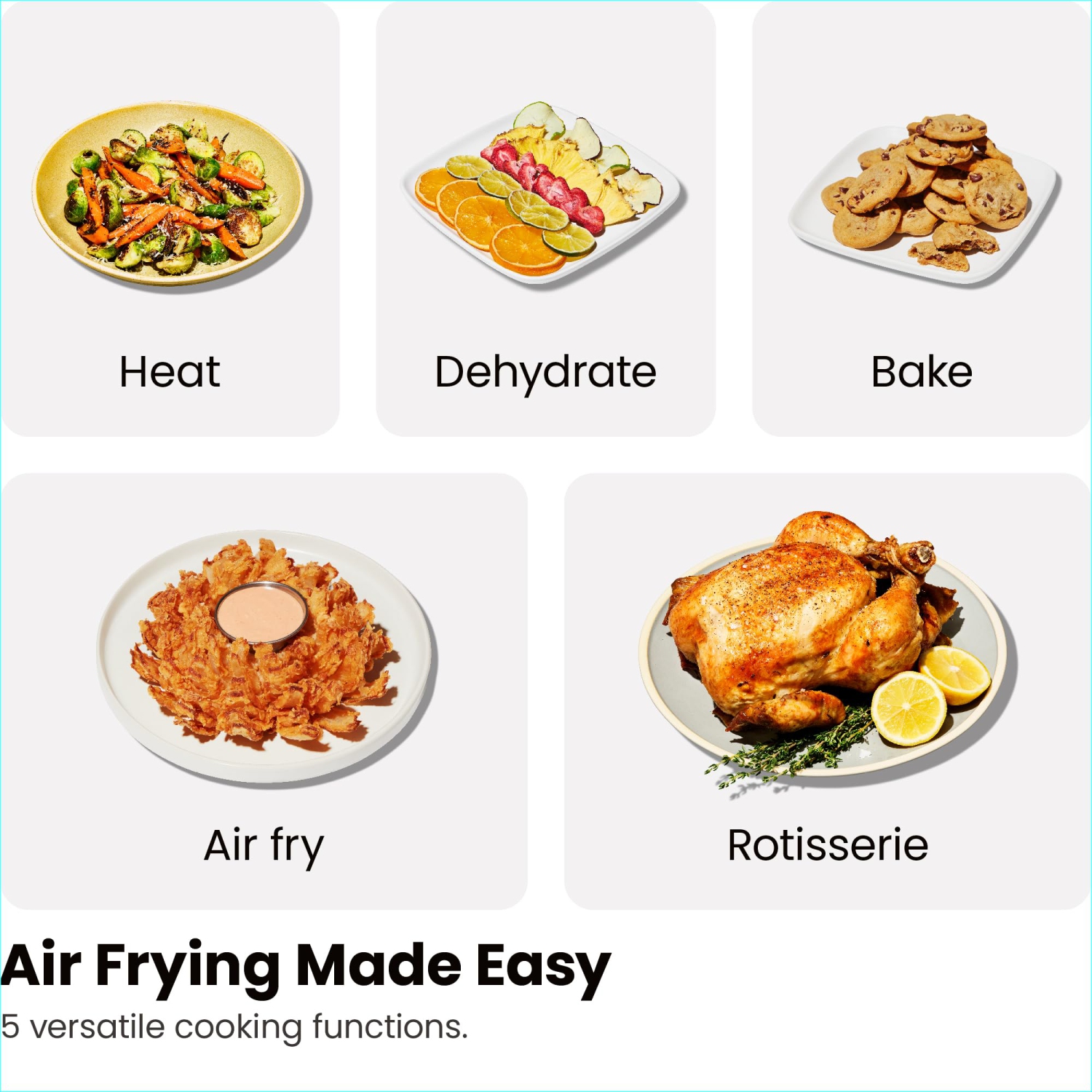 Strak Air Fryer Oven - 12-Quart 6-in-1 Rotisserie Oven and Dehydrator