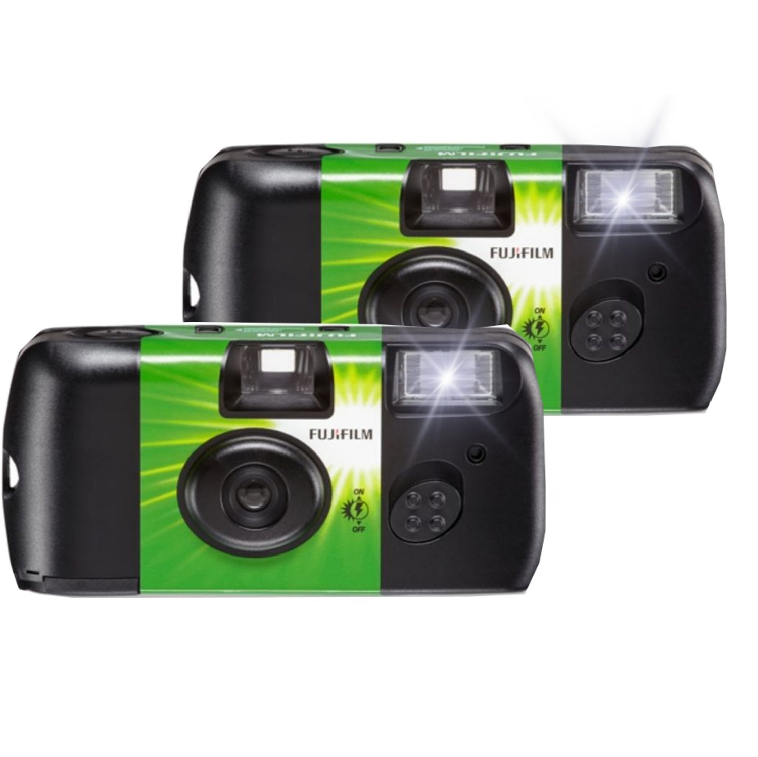 Fujifilm QuickSnap Flash 400 Disposable 35mm Camera Plus a Bonus Eco-Friendly Silicone Wrist Band and a Microfiber Cleaning Cloth