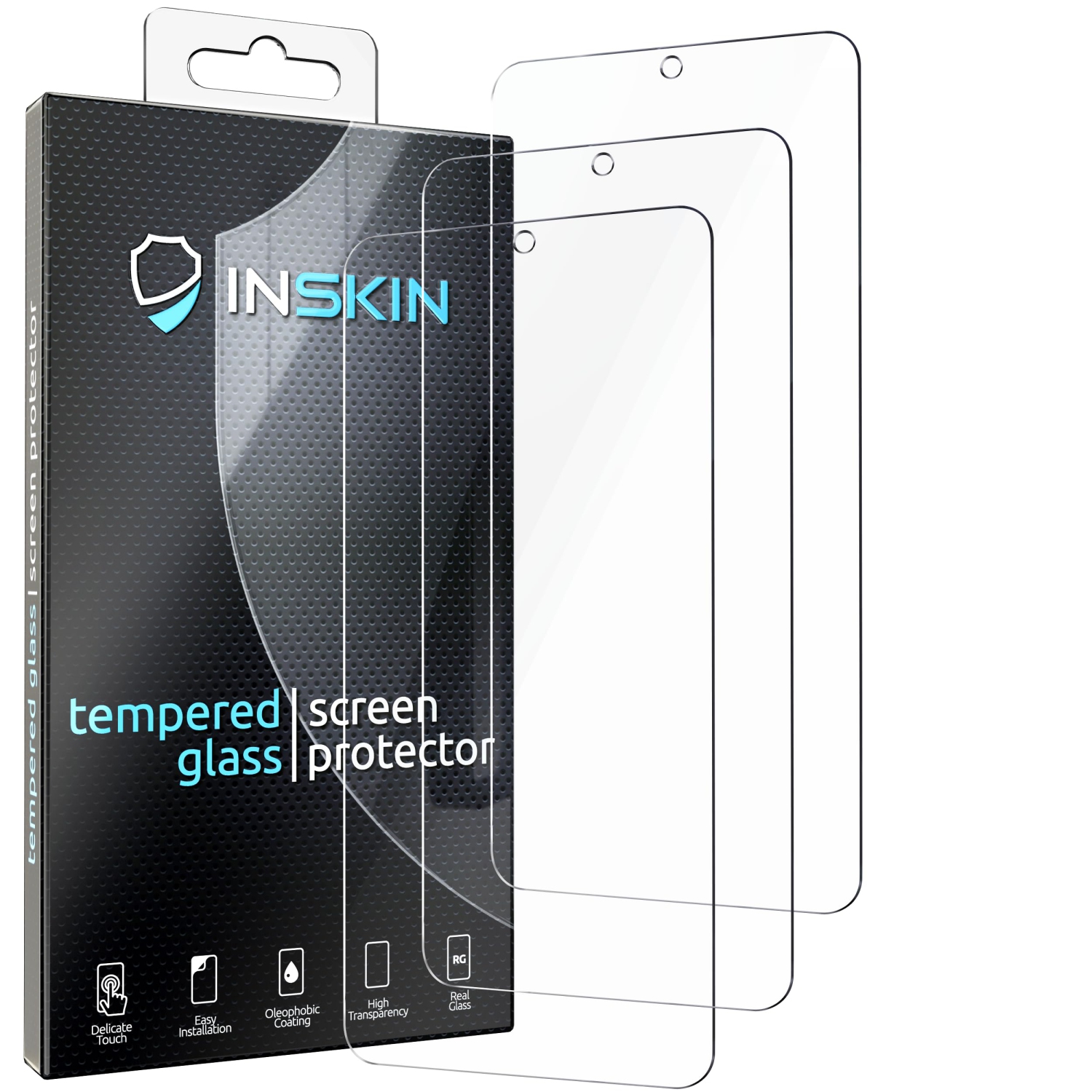 Inskin – Protecteur d’écran pour Samsung Galaxy XCover 6 Pro – Paquet de 3, verre trempé, Ultra HD, revêtement plasma durable, compatible avec les
