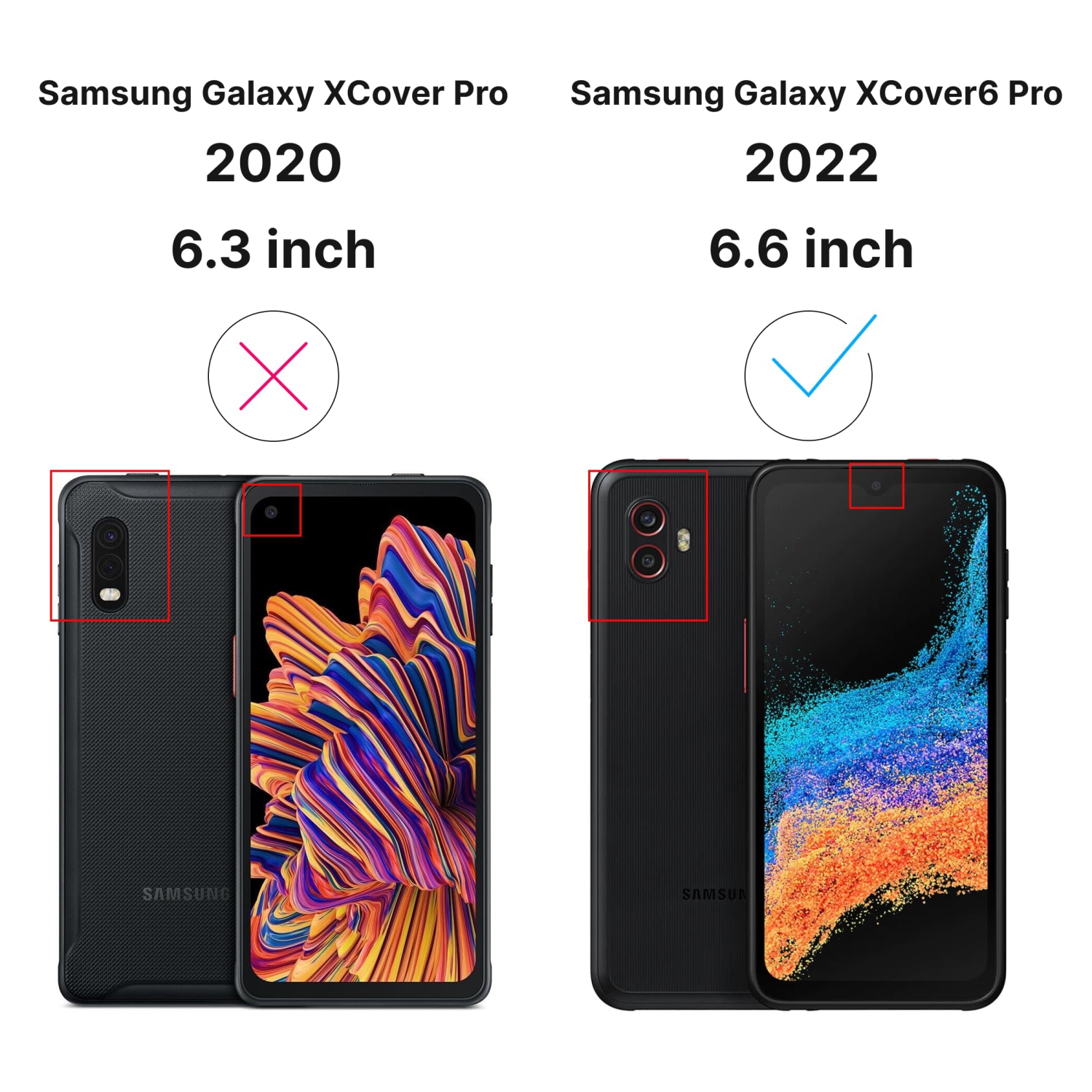 Inskin – Protecteur d’écran pour Samsung Galaxy XCover 6 Pro – Paquet de 3, verre trempé, Ultra HD, revêtement plasma durable, compatible avec les