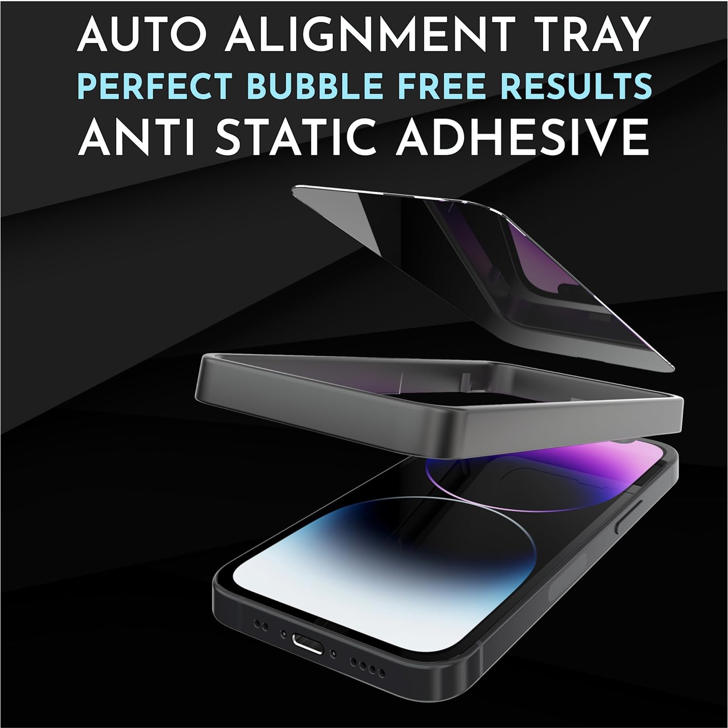 Inskin – Protecteur d’écran en verre trempé pour iPhone 15 Pro – 3+3 en verre trempé pour écran et objectif d’appareil photo, alignement automatique