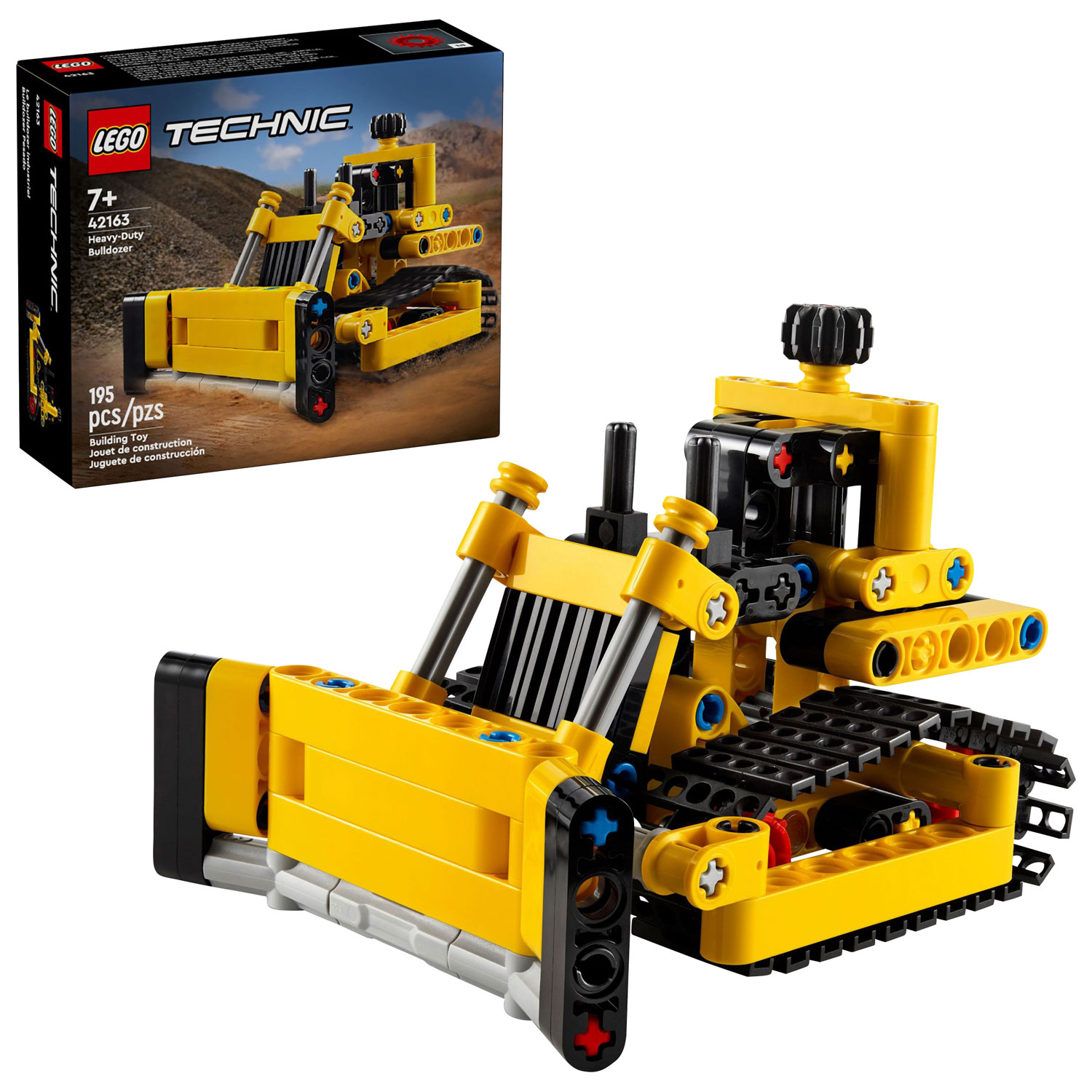 LEGO Technic: Heavy-Duty Bulldozer Toy Set - 195 Pieces (42163)