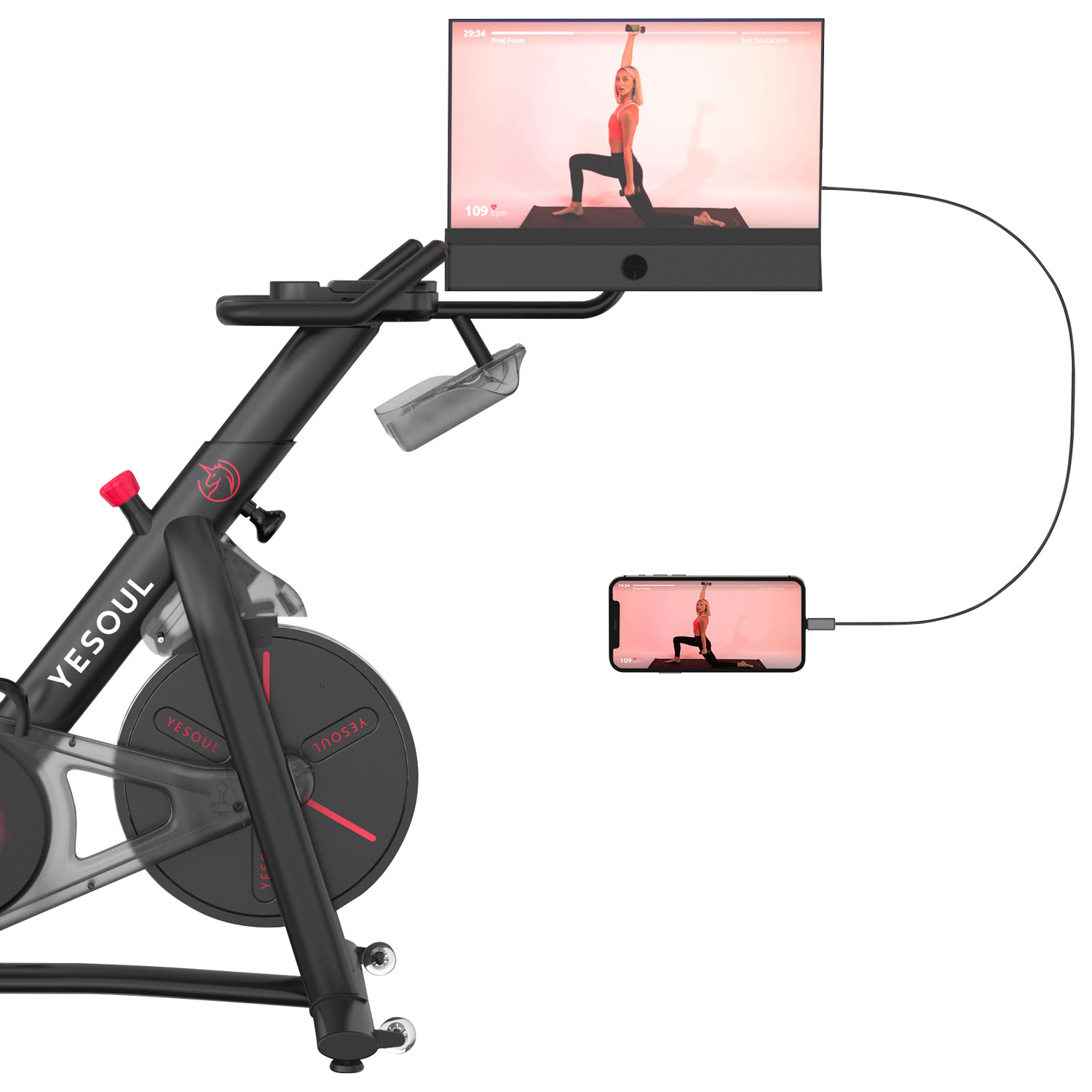 Yesoul G1M PLUS Exercise Bike with 21.5" Smart Screen