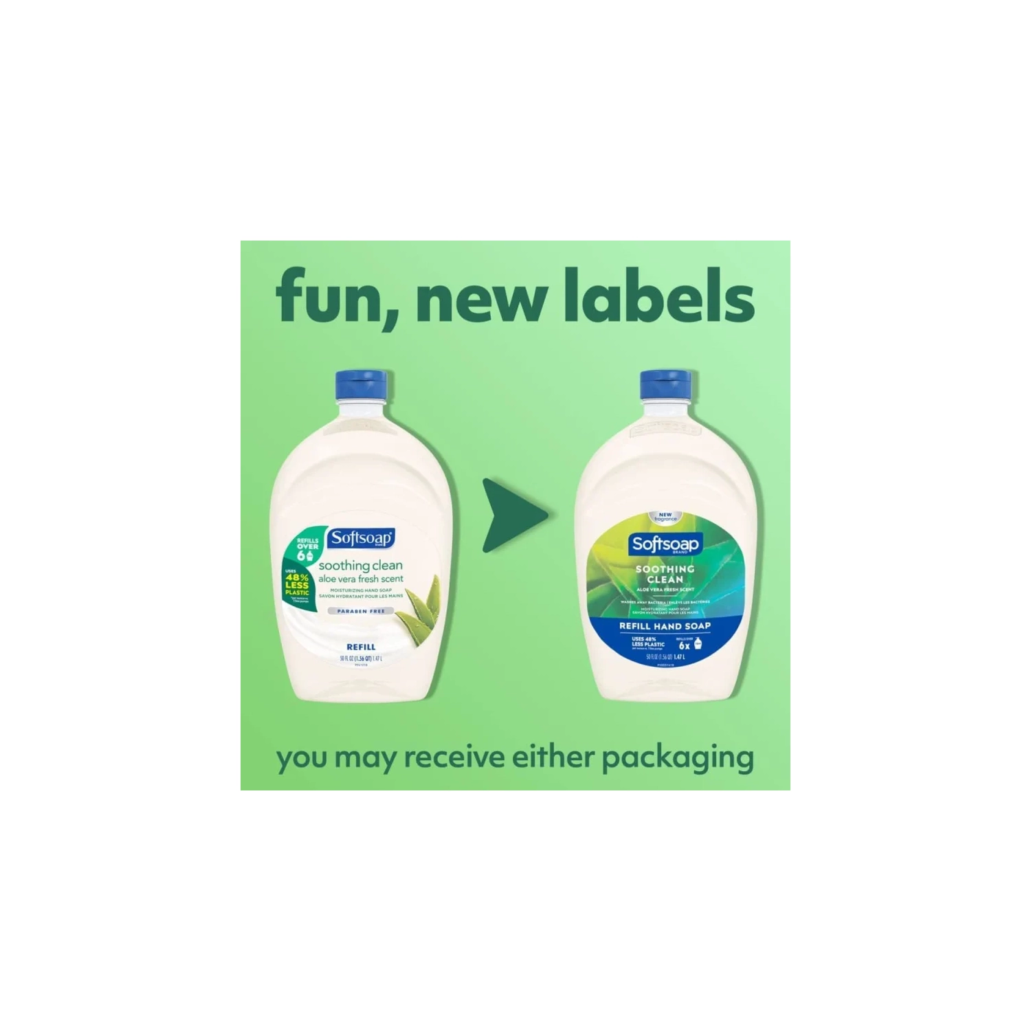 Recharge de savon liquide antibactérien pour les mains : Aloès propre – hydratant, testé par un dermatologue