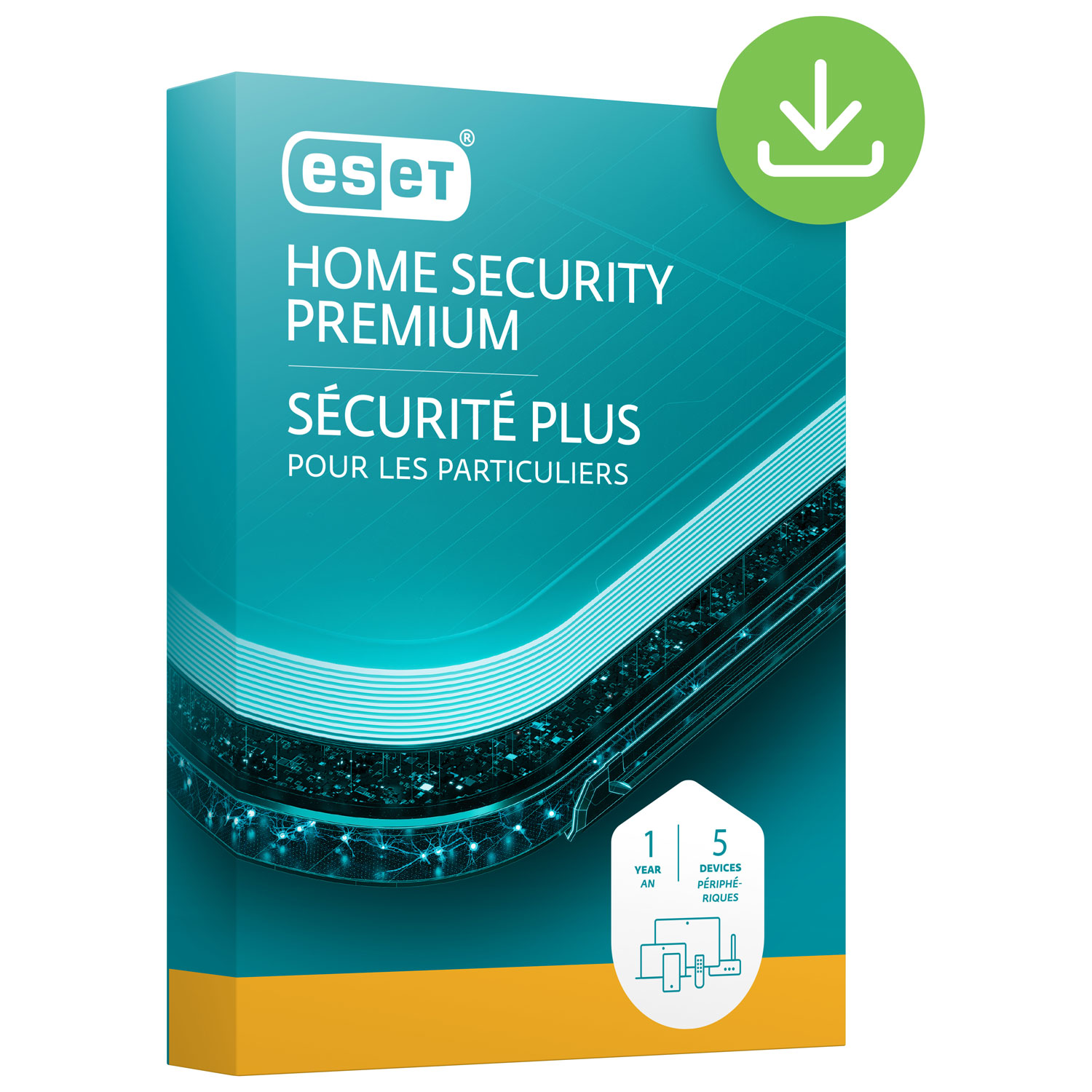ESET Home Security Premium (PC/Mac) - 5 Devices - 1 Year - Digital Download