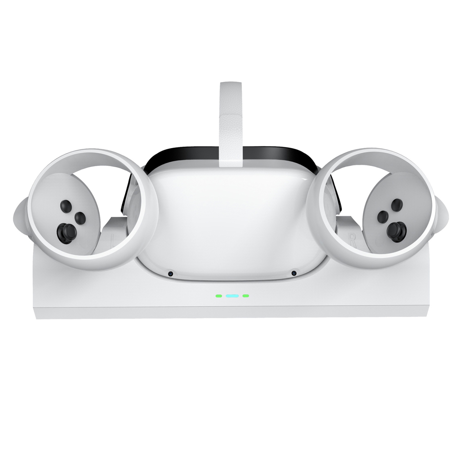 Station de recharge pour Oculus Meta Quest 2 de naor VR, casque de recharge magnétique et manette, voyant DEL, 2 batteries rechargeables, câble USB-C.
