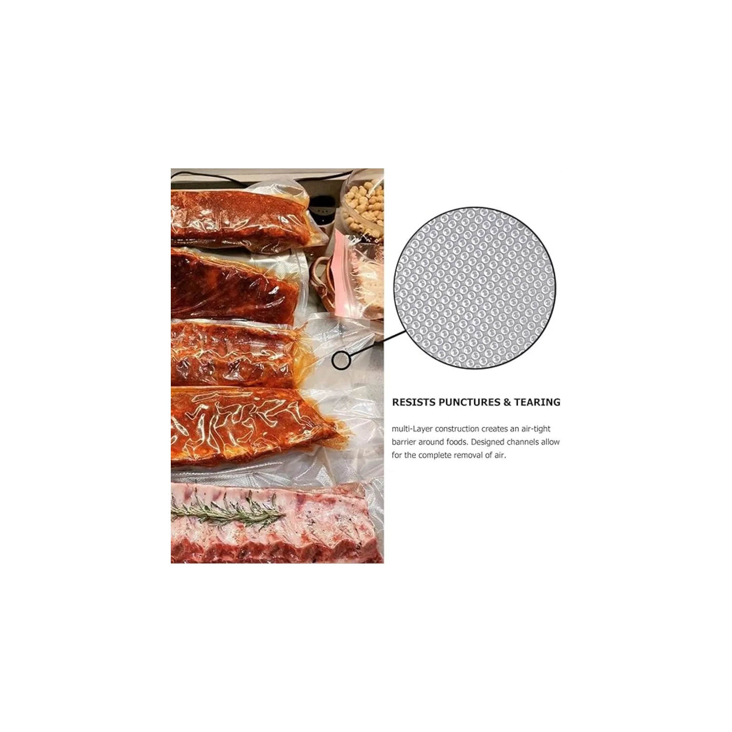 11" x 50ft Vacuum Sealer Bags for Food Saver, Sous Vide, & Storage (100ft Total)