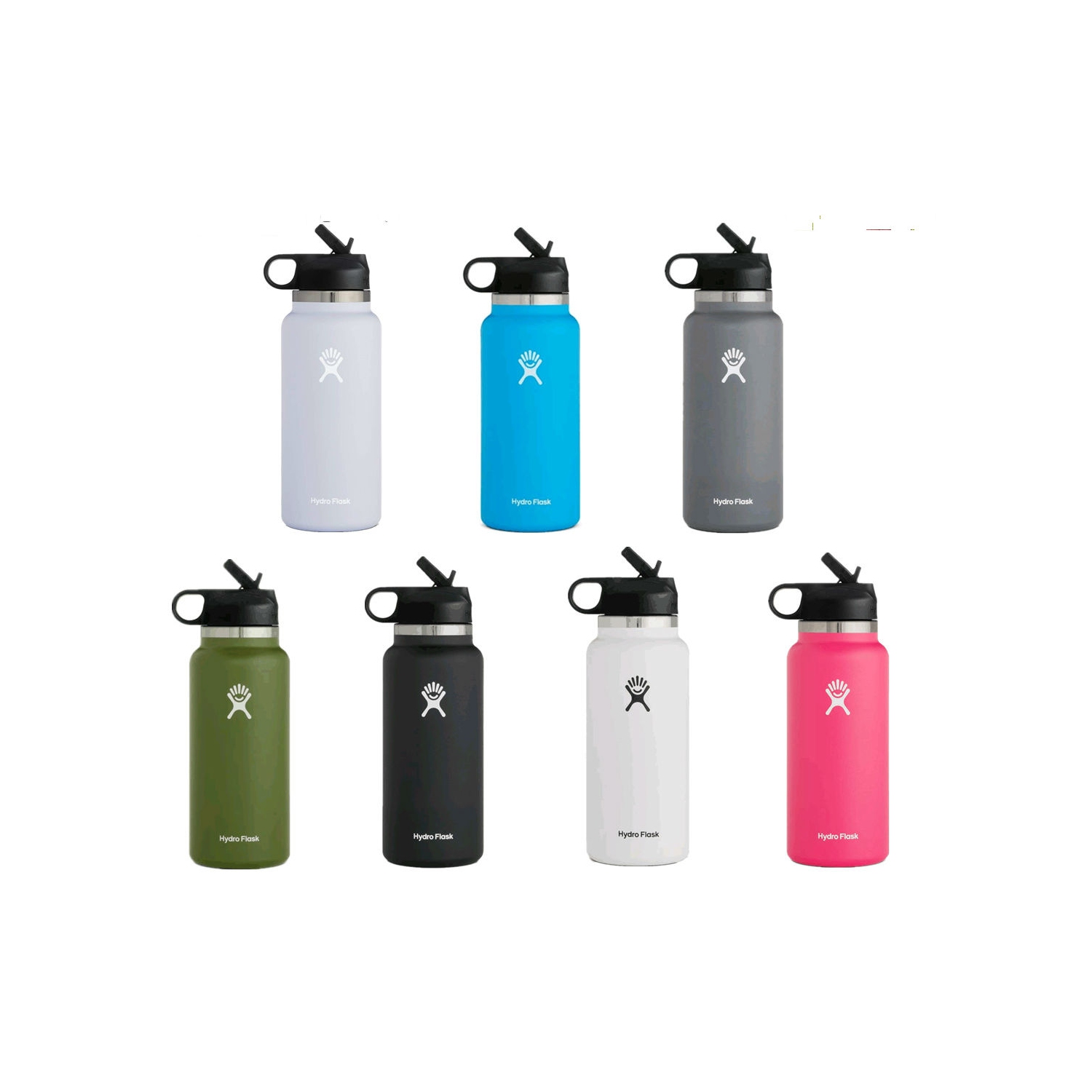 Hydro Flask 2.0 Wide Mouth Water Bottle with Straw Lid