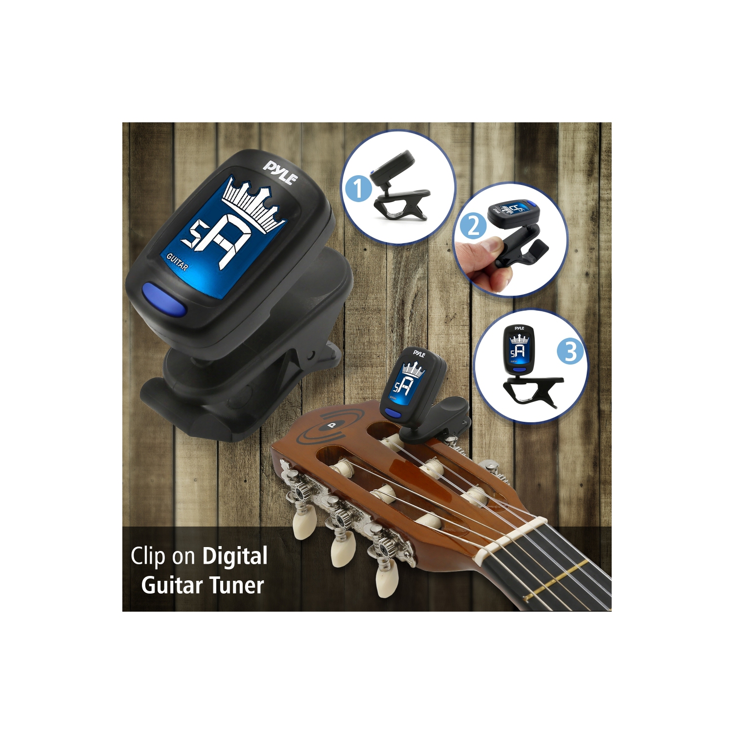 6-String Classic Guitar - 3/4 Size Scale Guitar with Digital Tuner & Accessory Kit