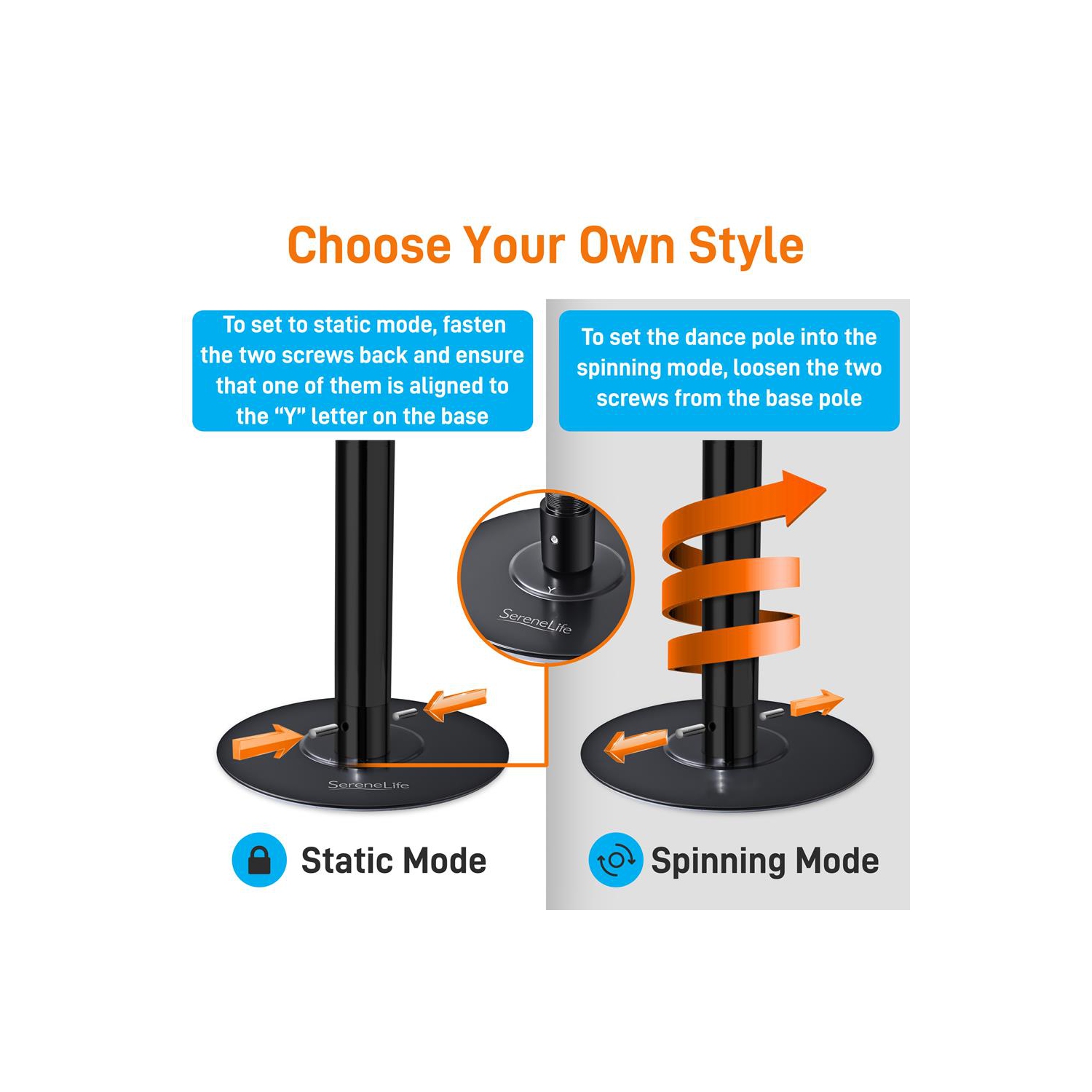 Professional Spinning Dancing Pole - Portable & Removable Fitness Pole, Great For Training & Excercise