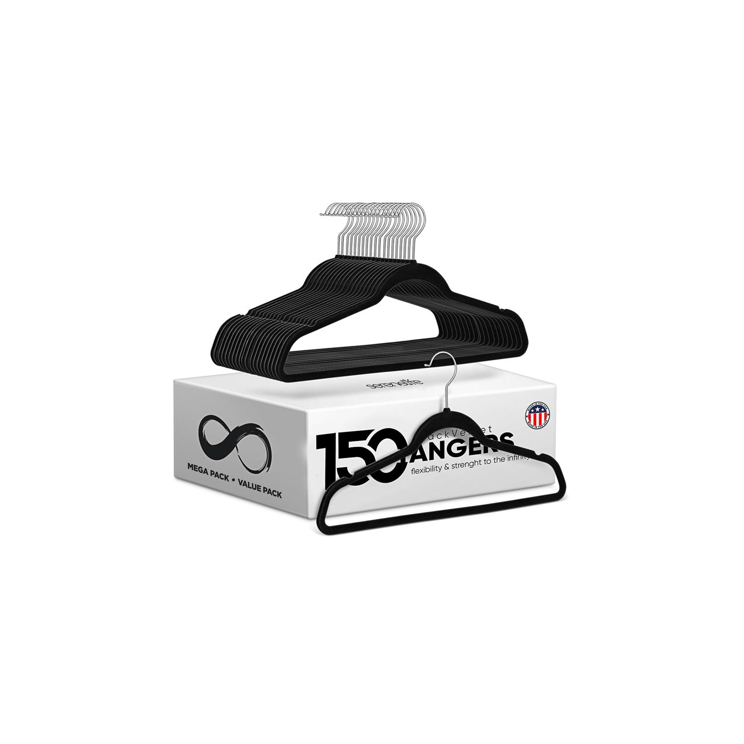 150 ordinateurs. Cintres antidérapants en velours pour vêtements - cintres robustes avec crochet pivotant à 360°