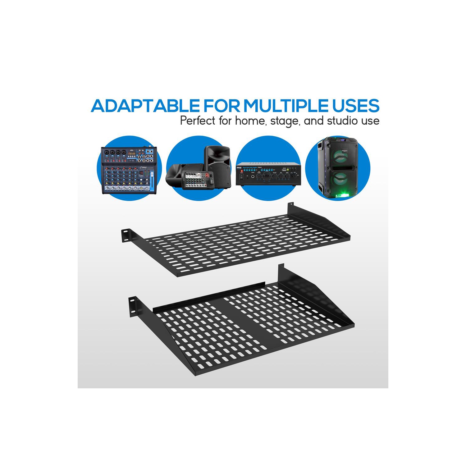 1U+2U Server Rack Shelves - Universal Device Server Rack Mounting Tray