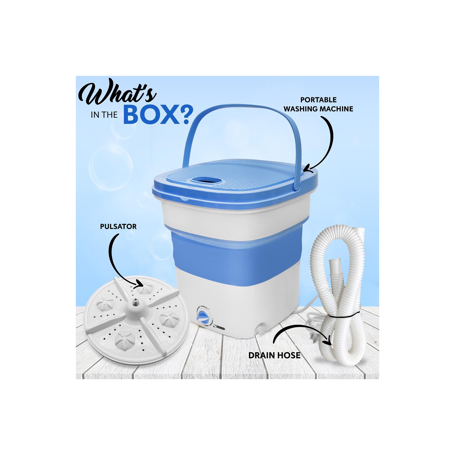 Foldable Washing Machine - Portable and Lightweight Mini Washing Machine