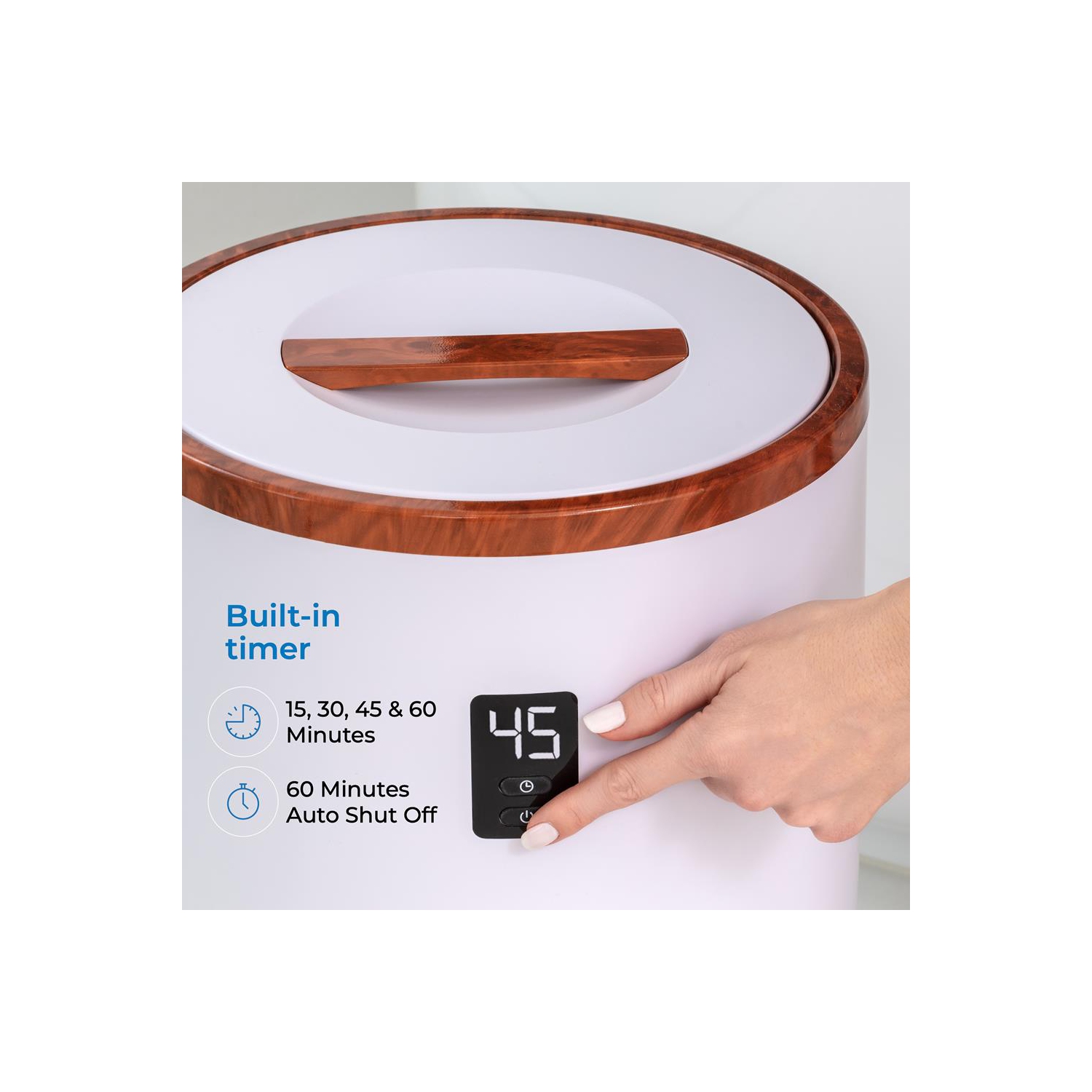 SereneLife Single Touch Towel Warmer with Fragrant Disc Holder and LED Ring