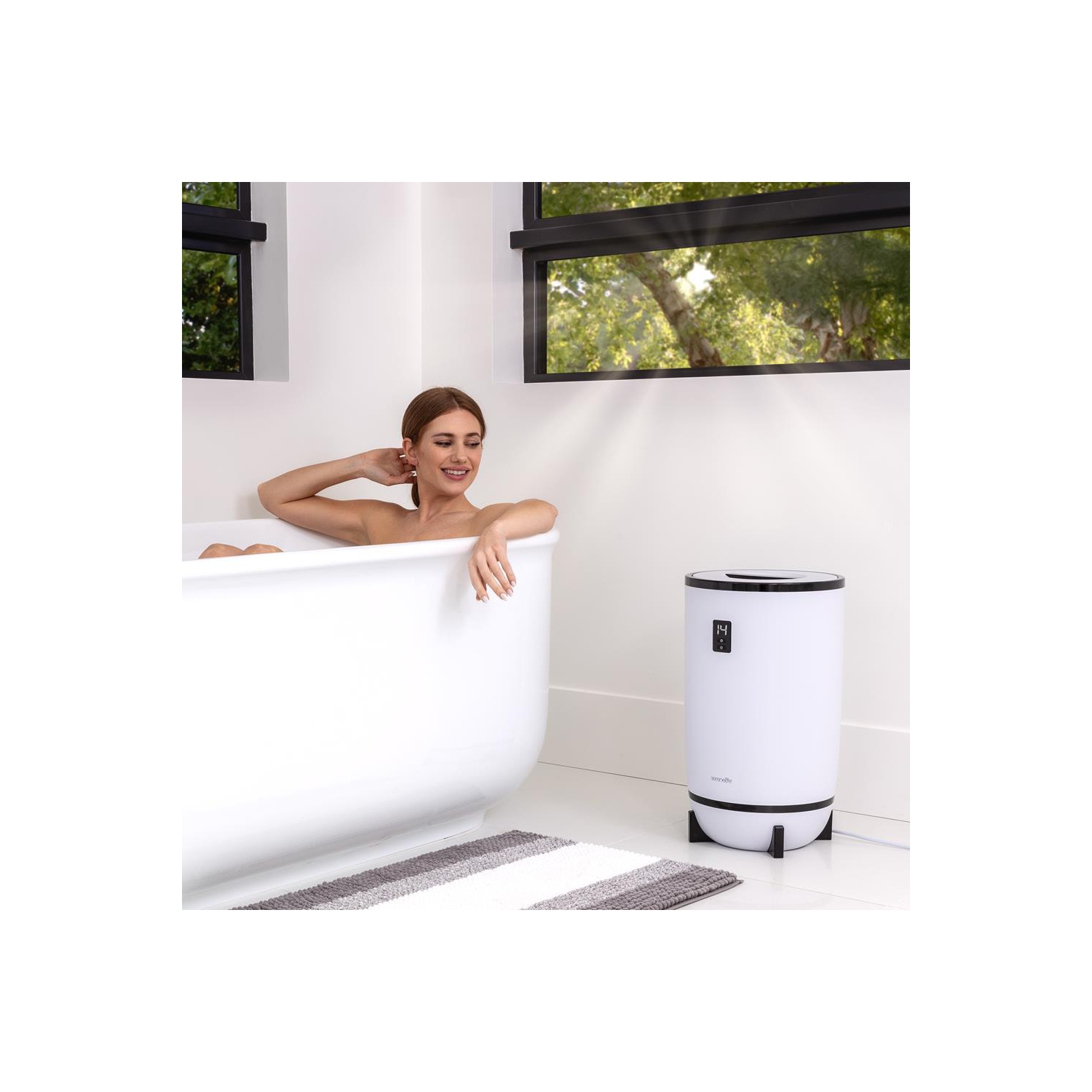 Single Touch Towel & Blanket Warmer with Fragrant Disc Holder and LED Ring