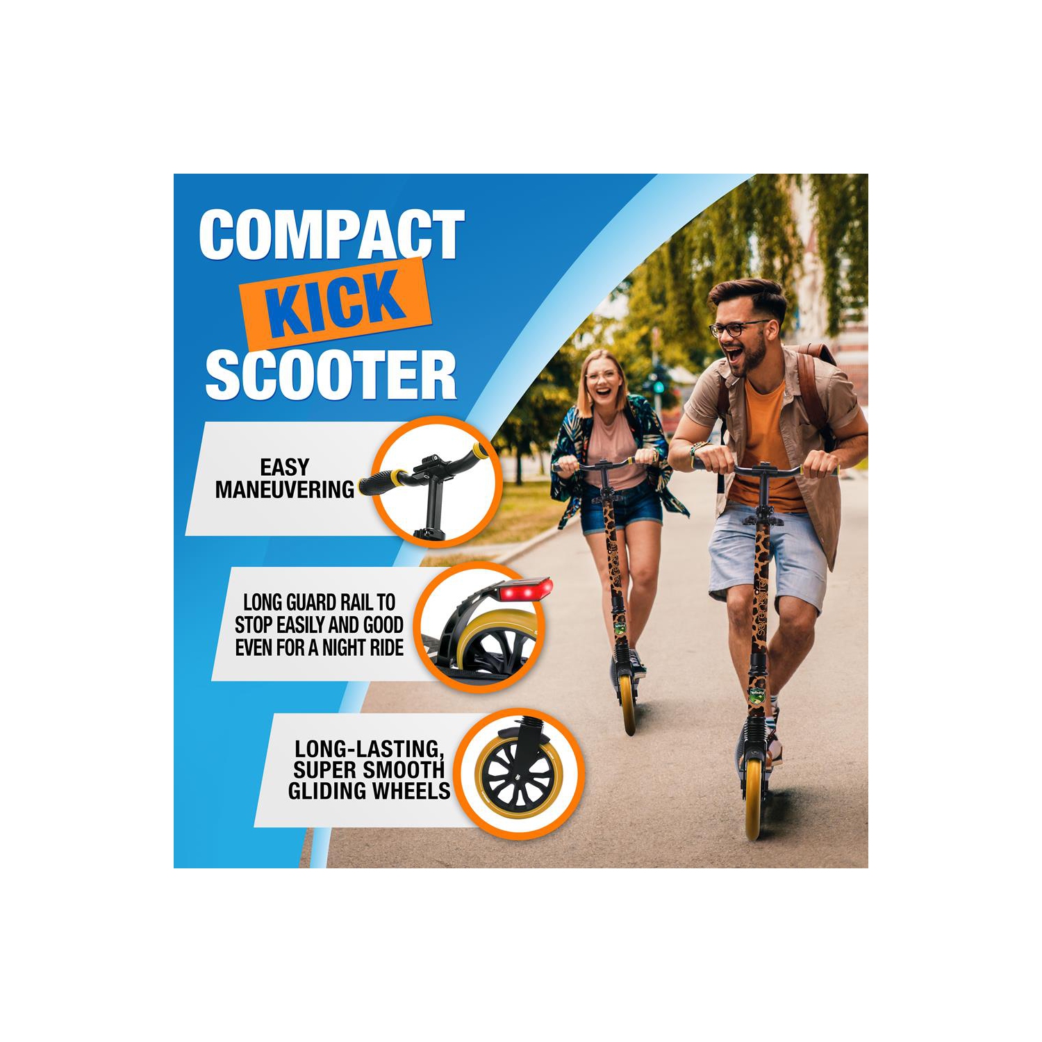 Trottinette légère et pliable - trottinette réglable pour adolescents et adultes, plateforme en alliage avec roues à impact élevé