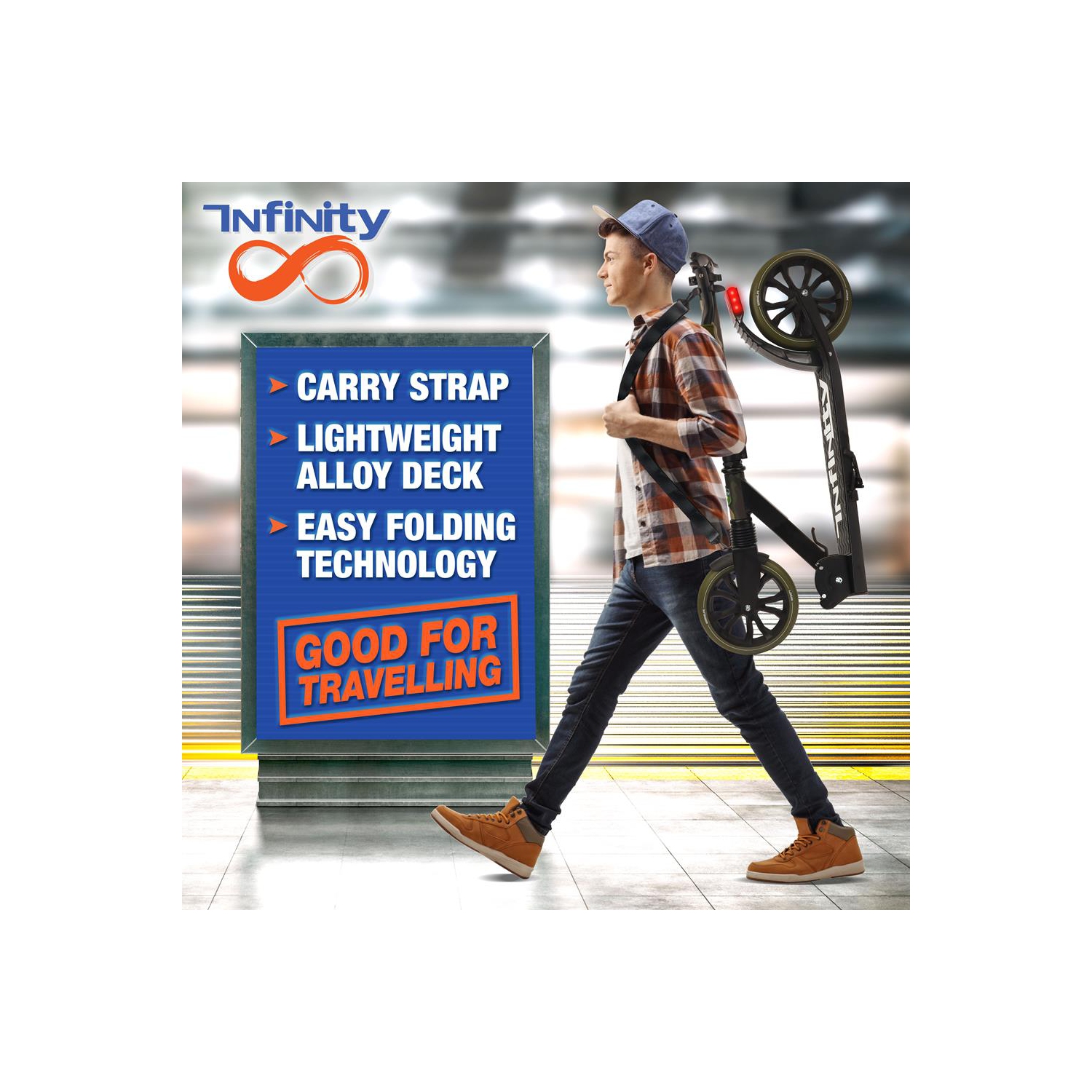 Lightweight and Foldable Kick Scooter - Adjustable Scooter for kid and Teens , Alloy Deck with High Impact Wheels