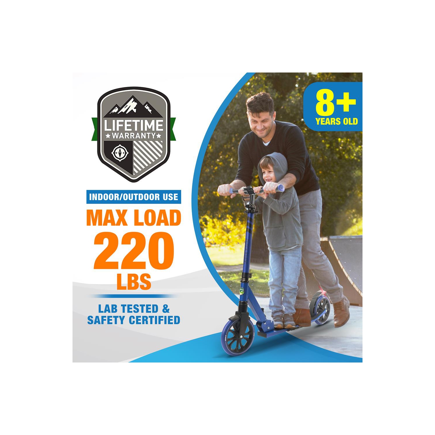 Trottinette légère et pliable - trottinette réglable pour adolescents et adultes, plateforme en alliage avec roues à impact élevé