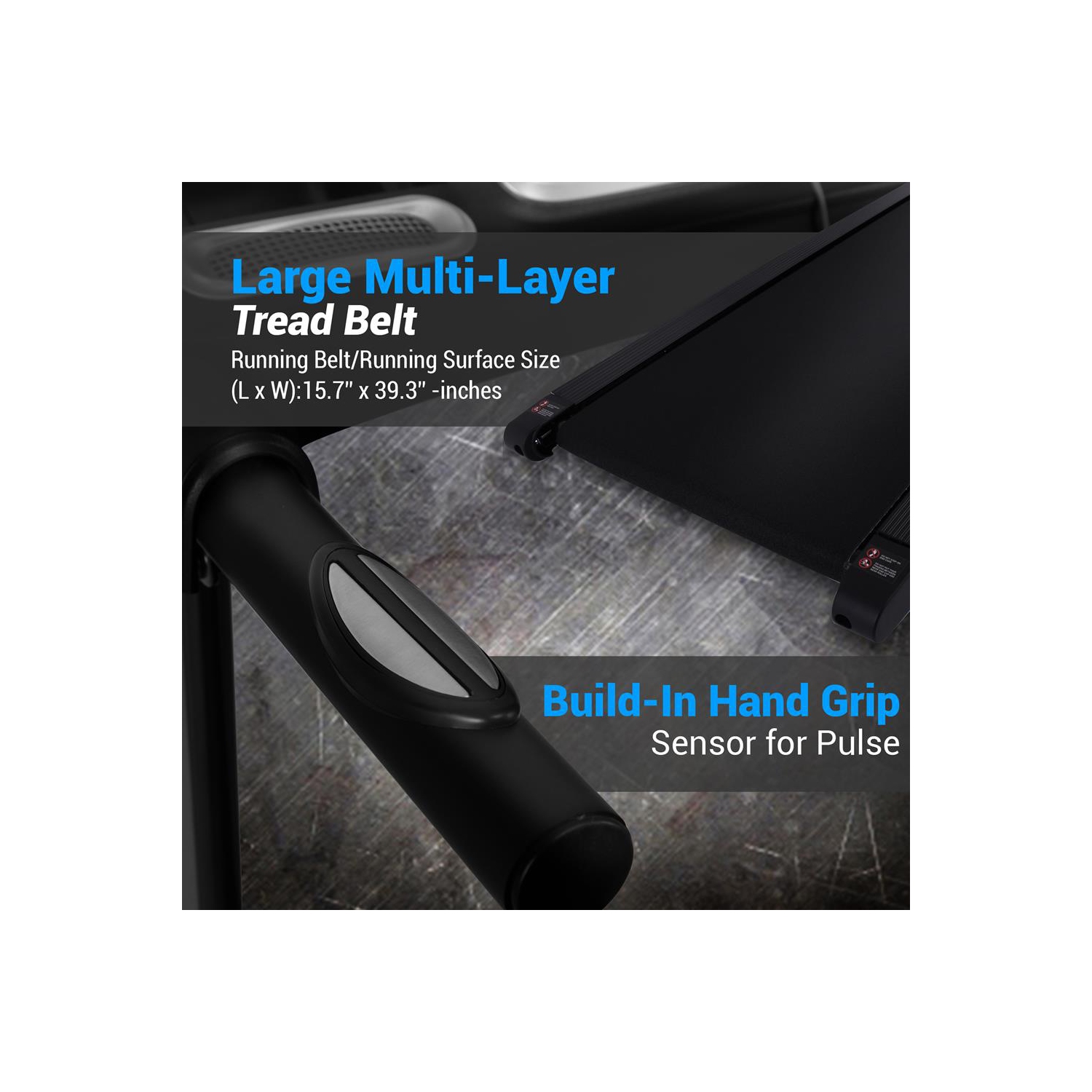 Tapis roulant pliable appareil motorisé de course – 12 programme préréglé, puissance 1,0&nbsp;HP, vitesse maximale de 6,0 mi/h, écran ACL de 3 po et