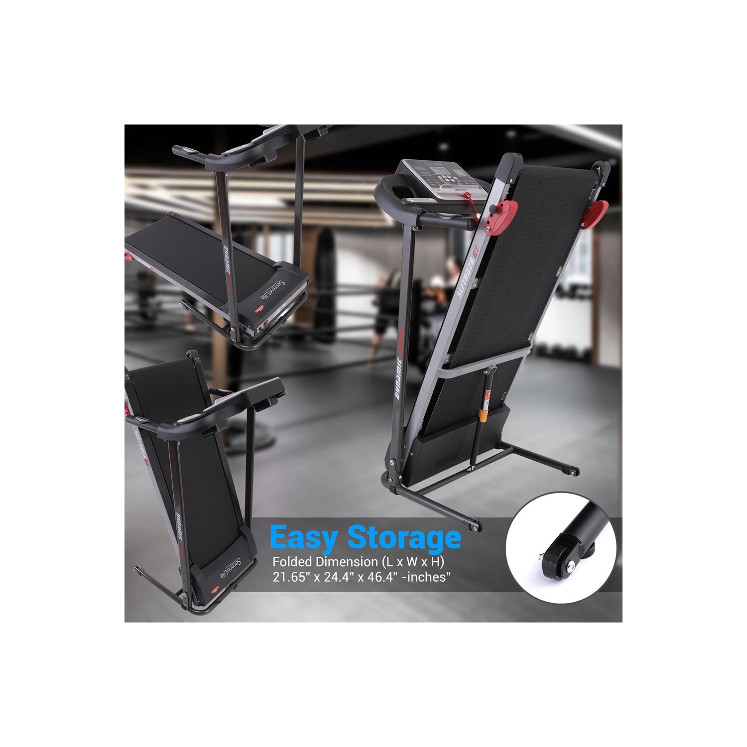 Tapis roulant pliable appareil motorisé de course – 12 programme préréglé, puissance 1,0&nbsp;HP, vitesse maximale de 6,0 mi/h, écran ACL de 3 po et