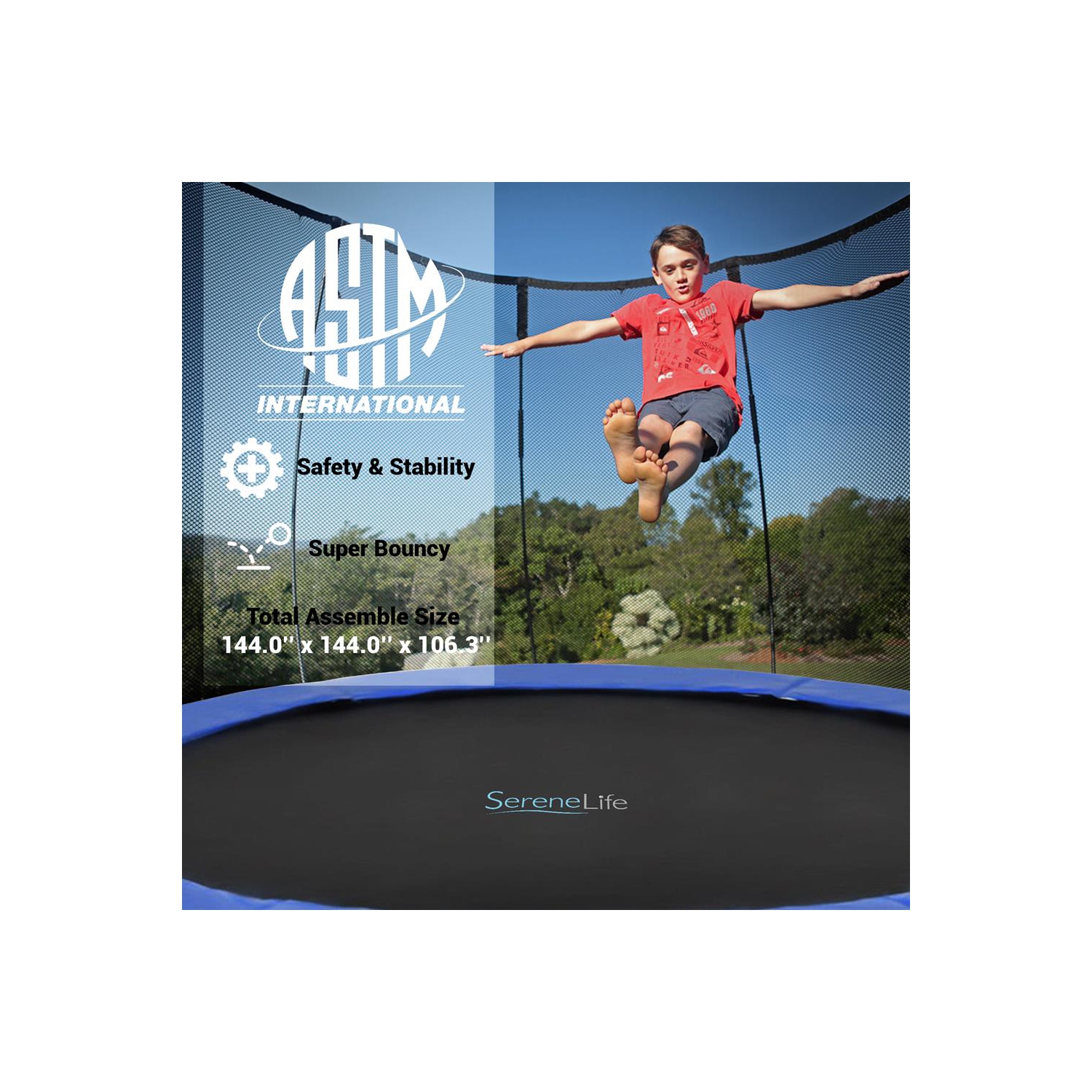 Trampoline Home Backyard Sports - grande trampoline extérieure pour enfants/enfants, cage de filet de sécurité