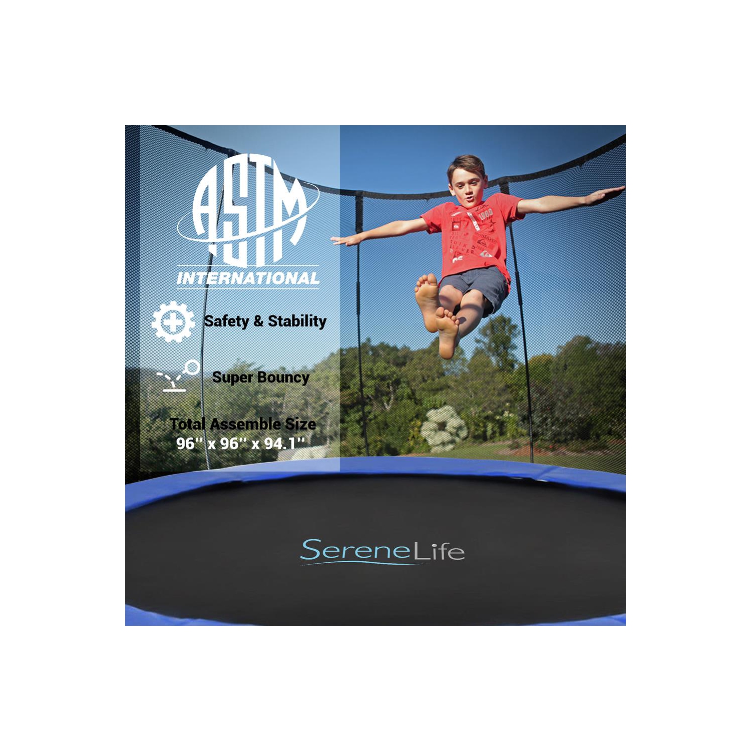 Home Backyard Sports Trampoline - Large Outdoor Jumping Fun Trampoline for Kids / Children, Safety Net Cage