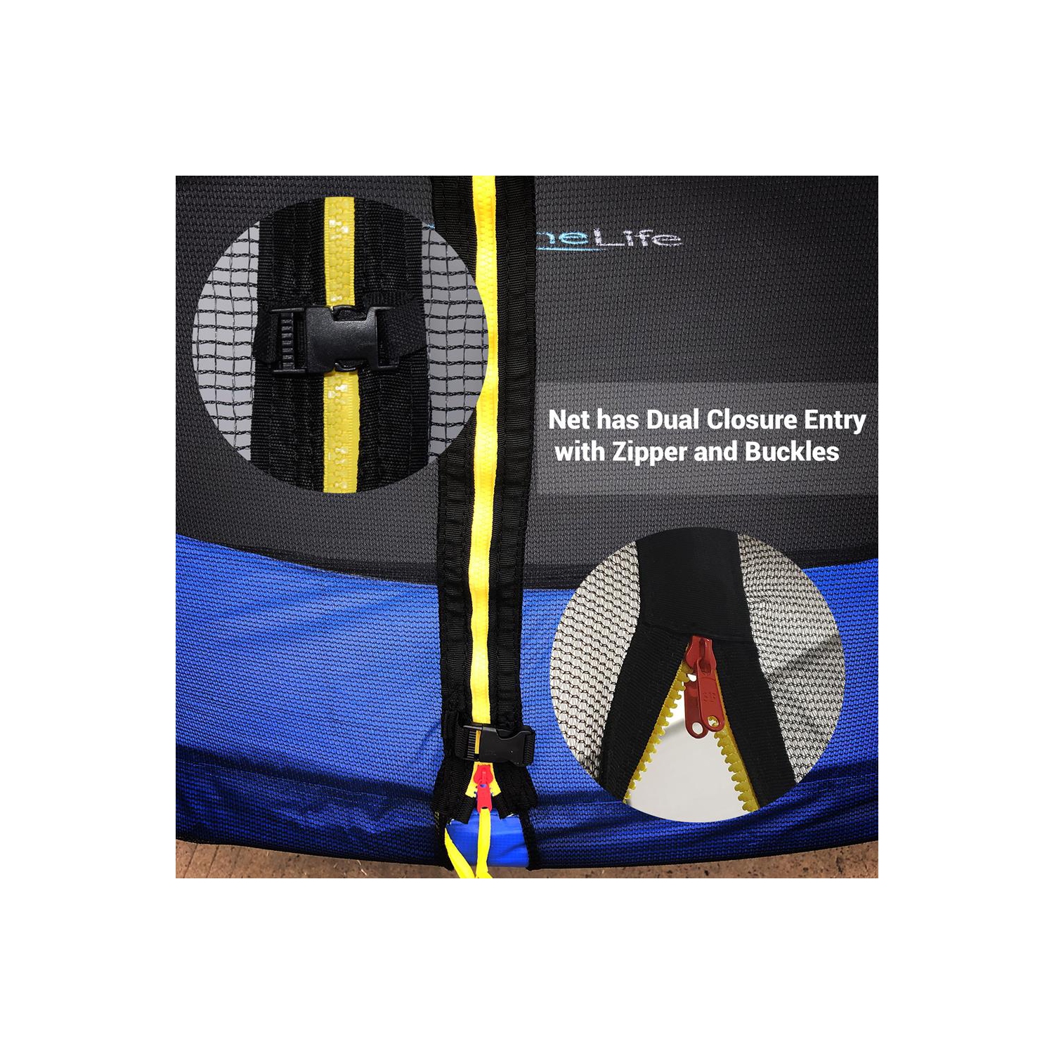 Home Backyard Sports Trampoline - Large Outdoor Jumping Fun Trampoline for Kids / Children, Safety Net Cage