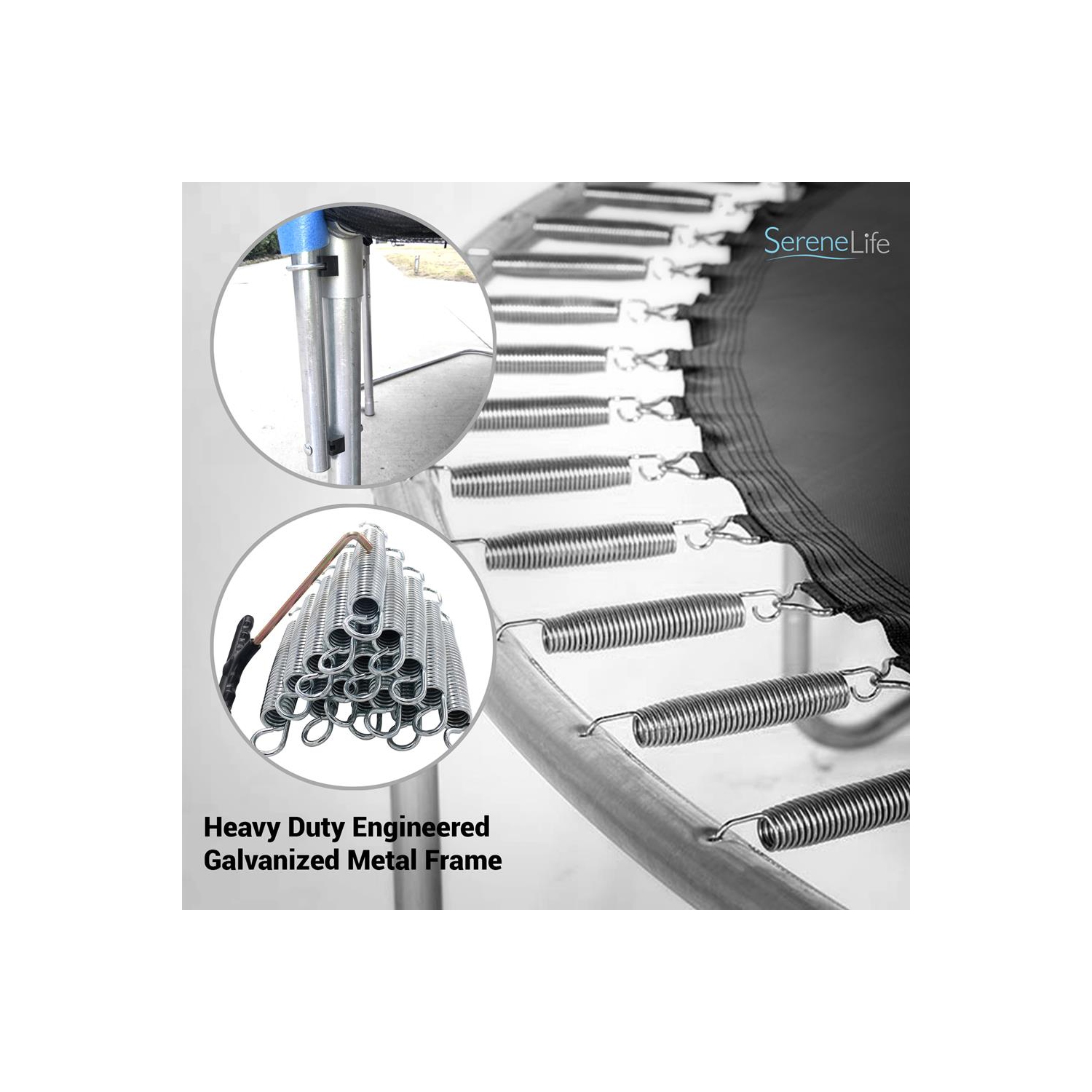 Home Backyard Sports Trampoline - Large Outdoor Jumping Fun Trampoline for Kids / Children, Safety Net Cage