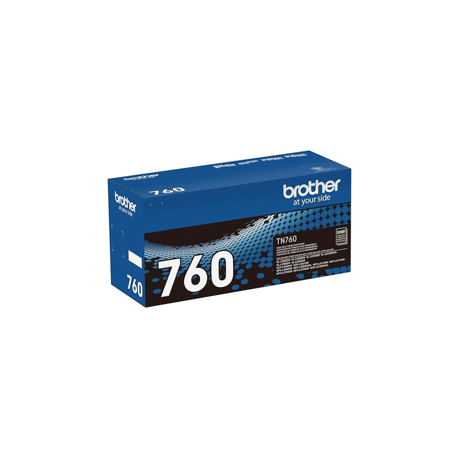 Cartouche d'encre en poudre laser monochrome à haut rendement TN760 de Brother