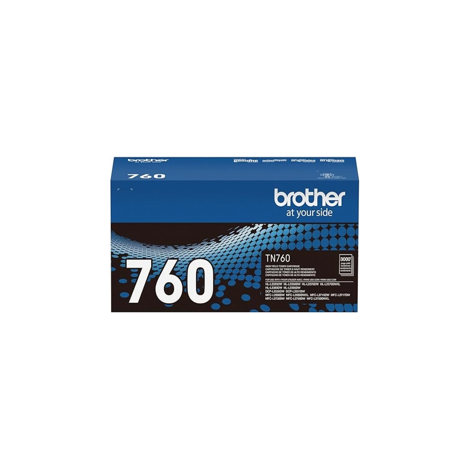 Cartouche d'encre en poudre laser monochrome à haut rendement TN760 de Brother