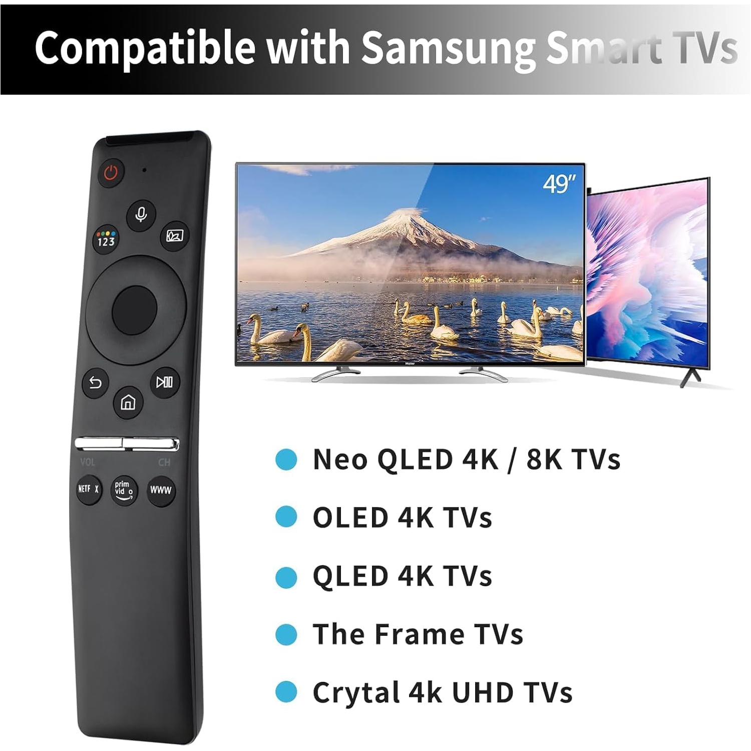 Newest BN59-01312A Voice Remote Control for Samsung QLED UHD 4K 8K 8 Series Smart TV Which Supported Voice Function