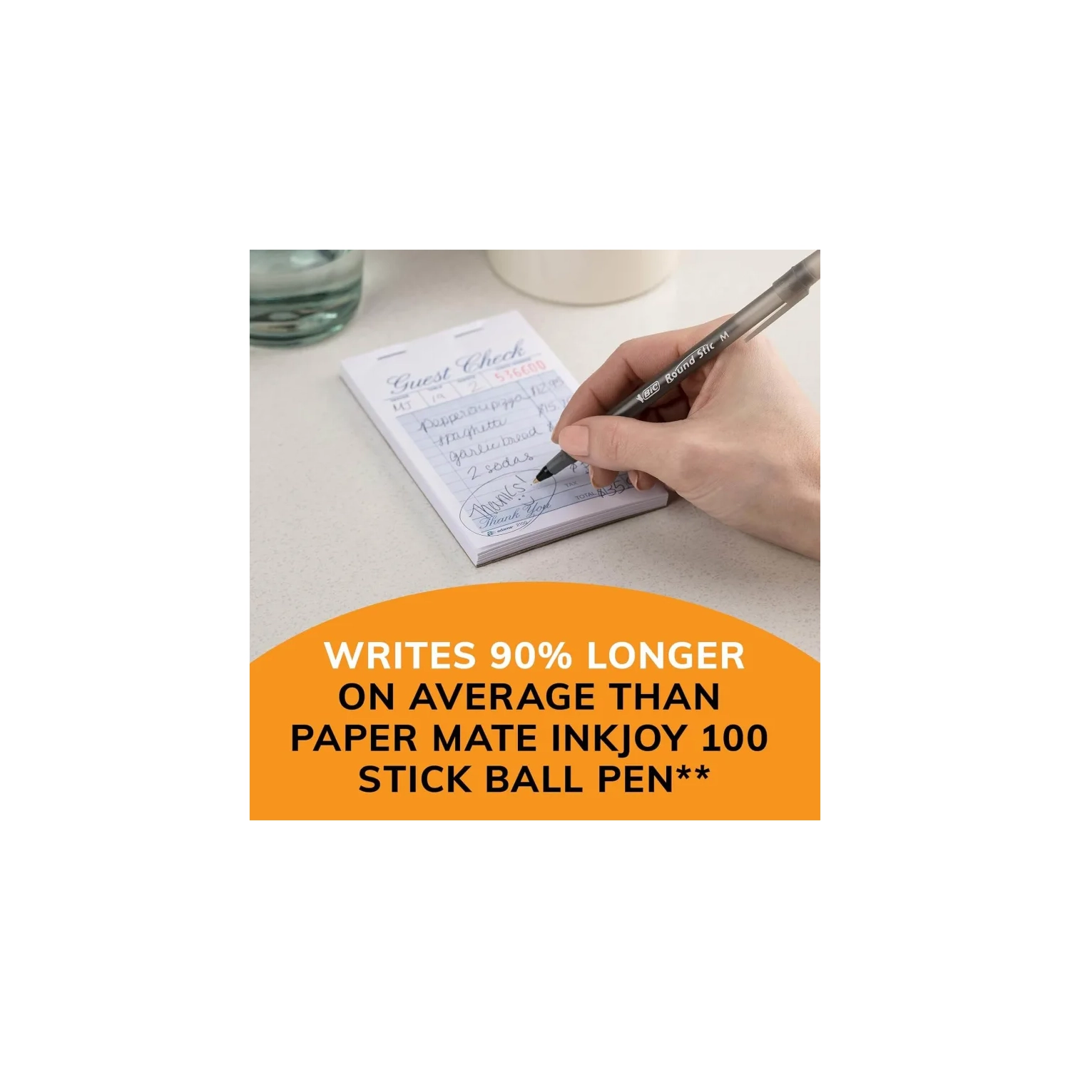 BIC - Stylos à bille ronds Stic Extra Life, pointe moyenne, paq./60, pointe moyenne (no 1), stylo de vente