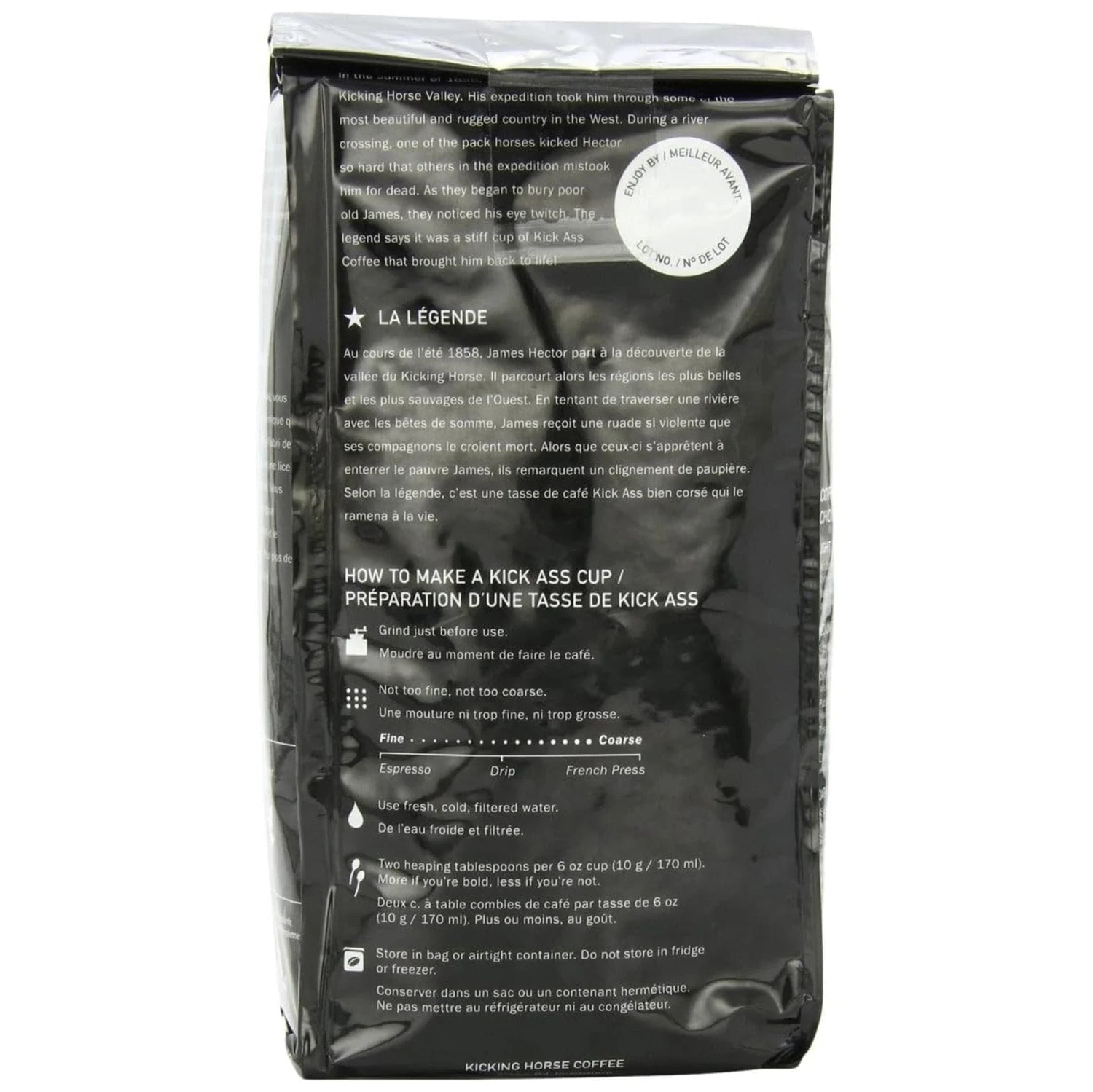 Kicking Horse Coffee, Whole Bean, 1lb - Certified Organic, Fairtrade, Kosher Coffee, Grizzly Claw - Dark Roast, 454 g