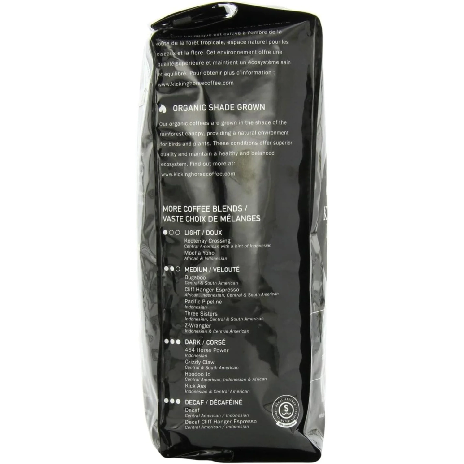 Kicking Horse Coffee, Whole Bean, 1lb - Certified Organic, Fairtrade, Kosher Coffee, Grizzly Claw - Dark Roast, 454 g