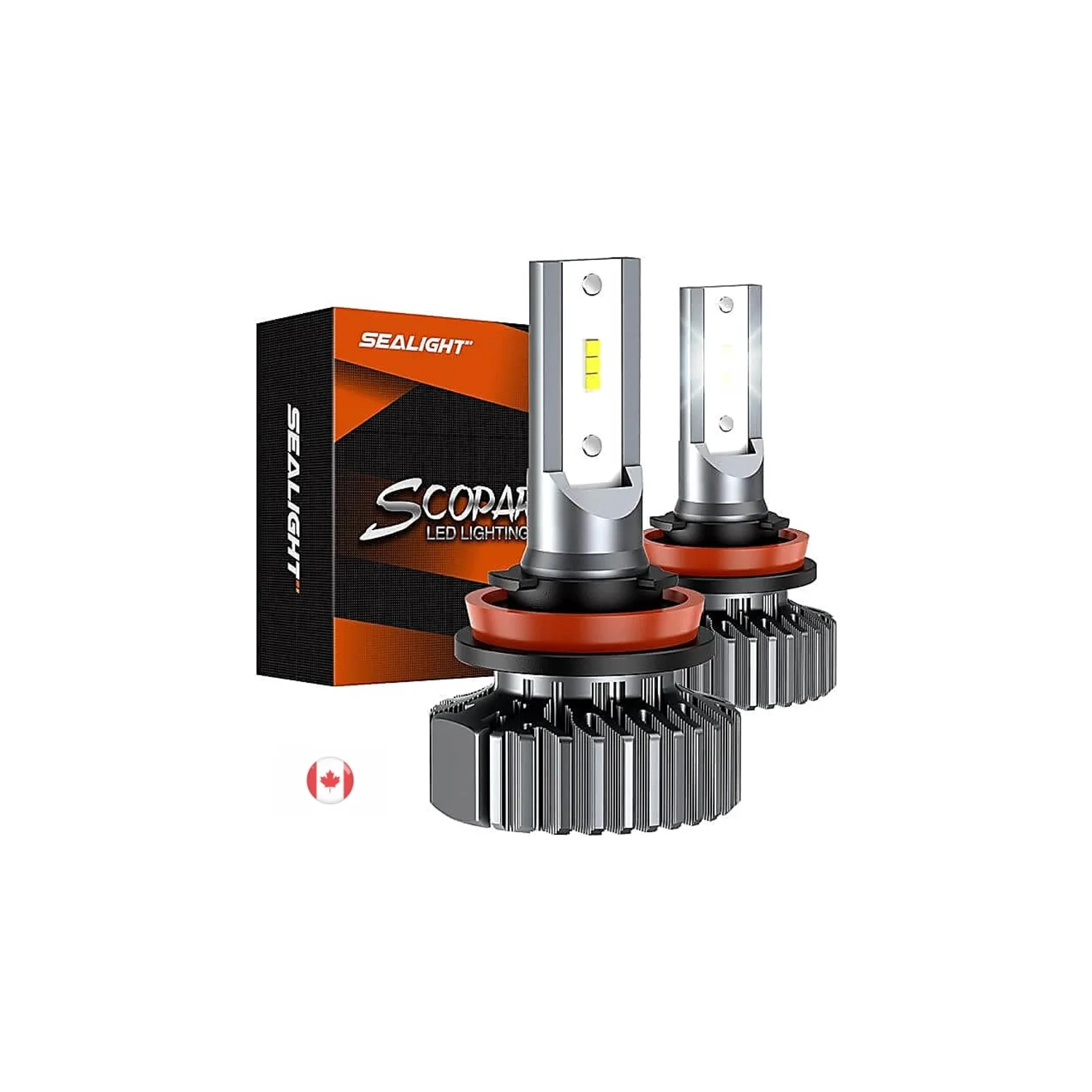 Ampoule de phare DEL SEALIGHT H11 H8 H9, ampoules de trousse de conversion DEL ultra-brillantes de 18000 lumens, 6000K ampoules halogènes blanches,