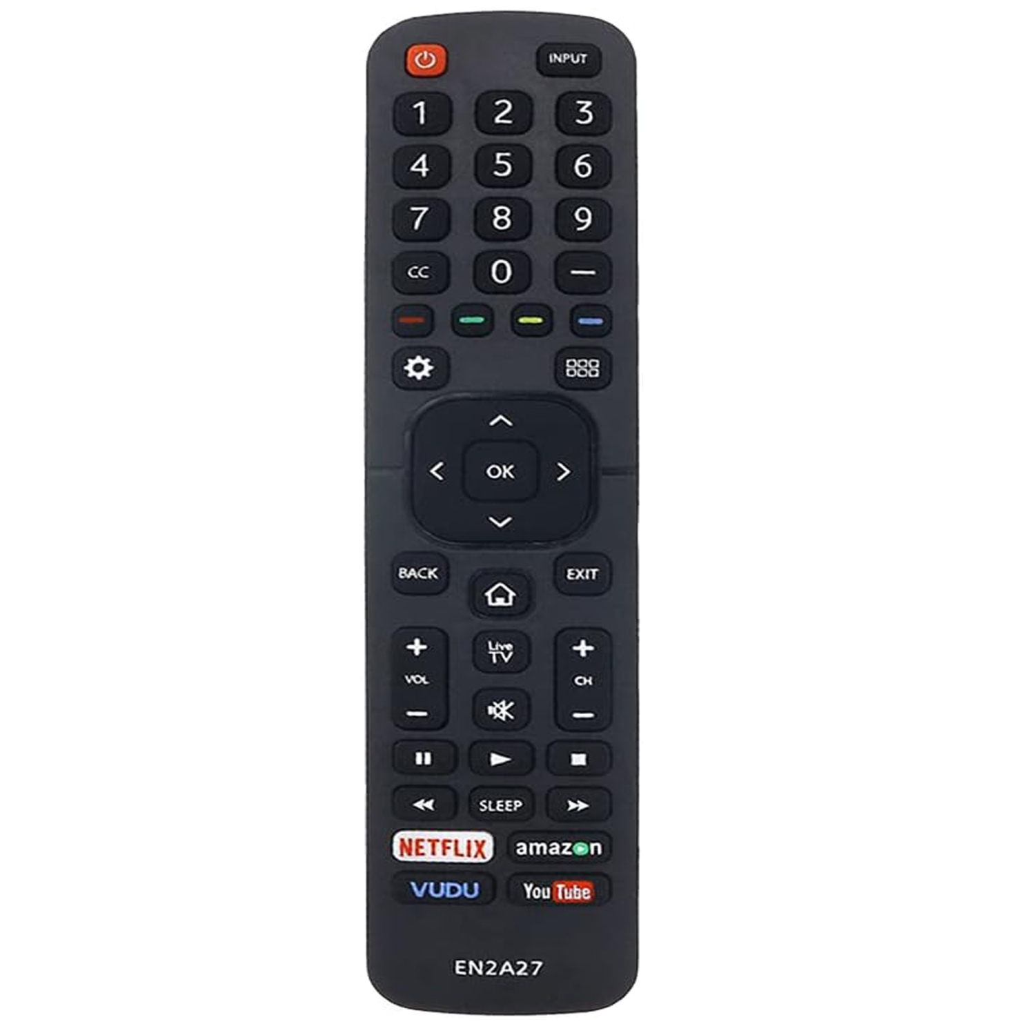 Smart TV Remote Control EN2A27 for Hisense TV, Universal Remote Control Replacement for Hisense EN2A27