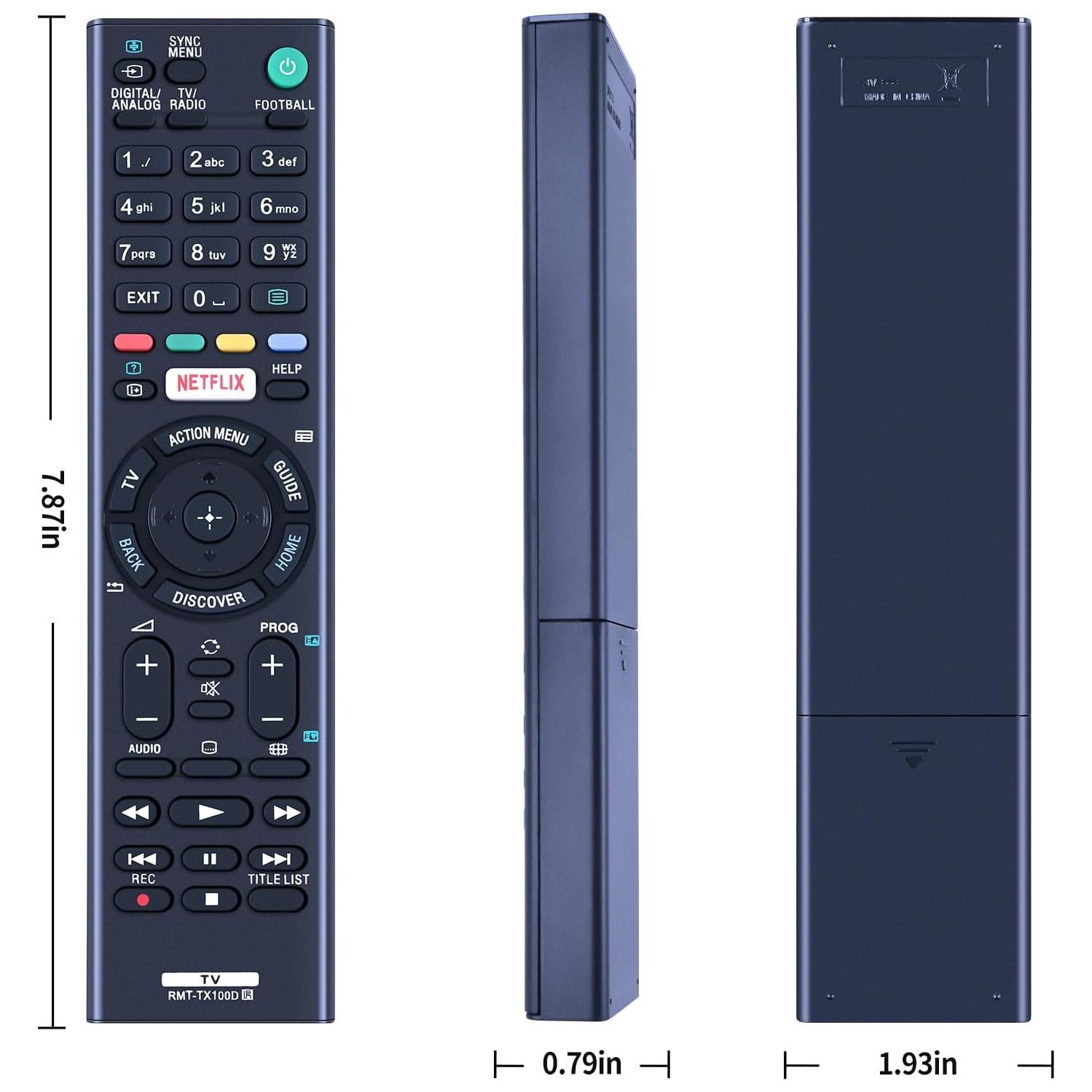 RMT-TX100D Universal Remote Control, Television Remote Controller Replacement for Sony Smart TV