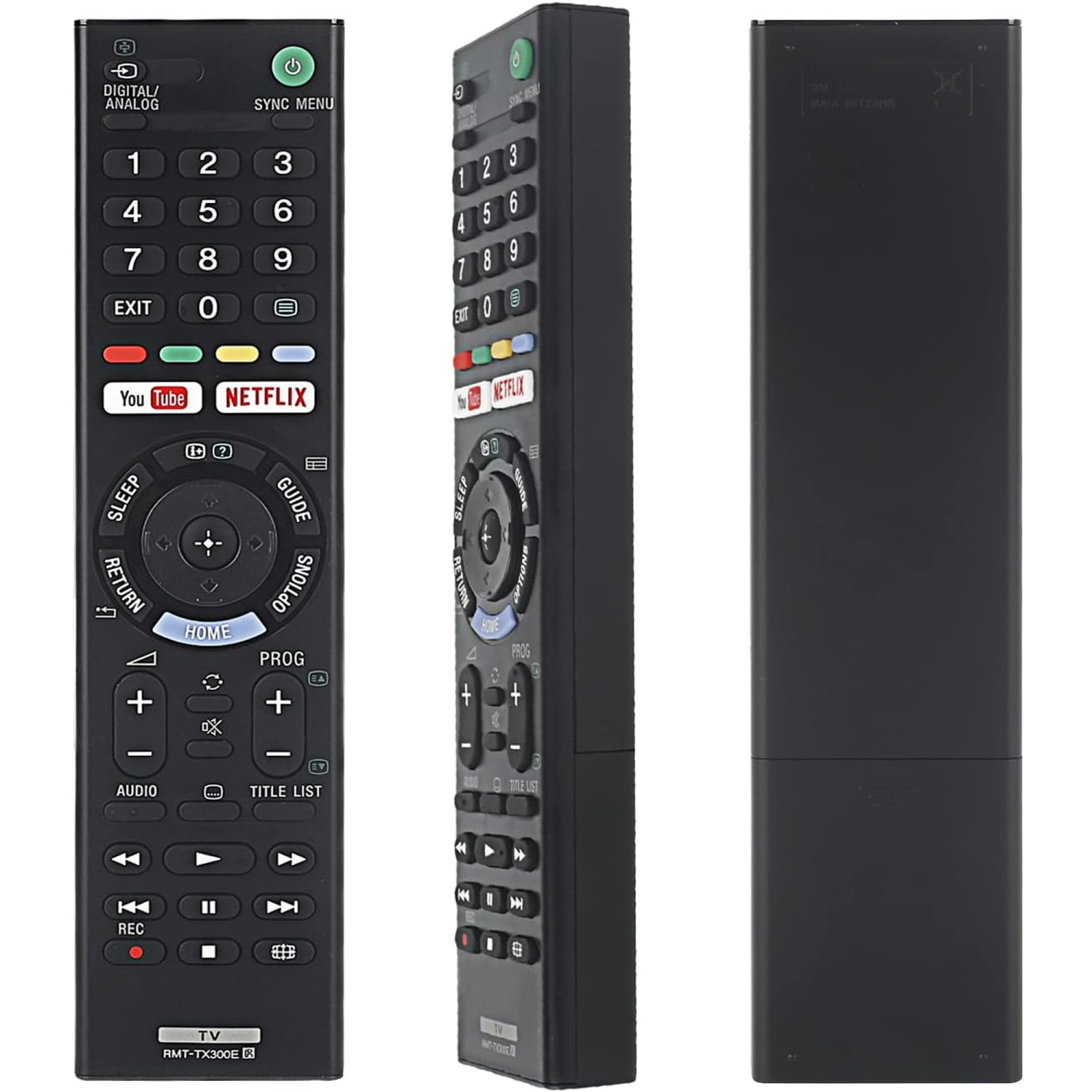Universal Sony RMT-TX300E TV Remote Control Factory Original for Sony-TVs, for All Sony 4K UHD LED LCD HD Smart TVs with Netflix & YouTube Buttons (No Voice Control)